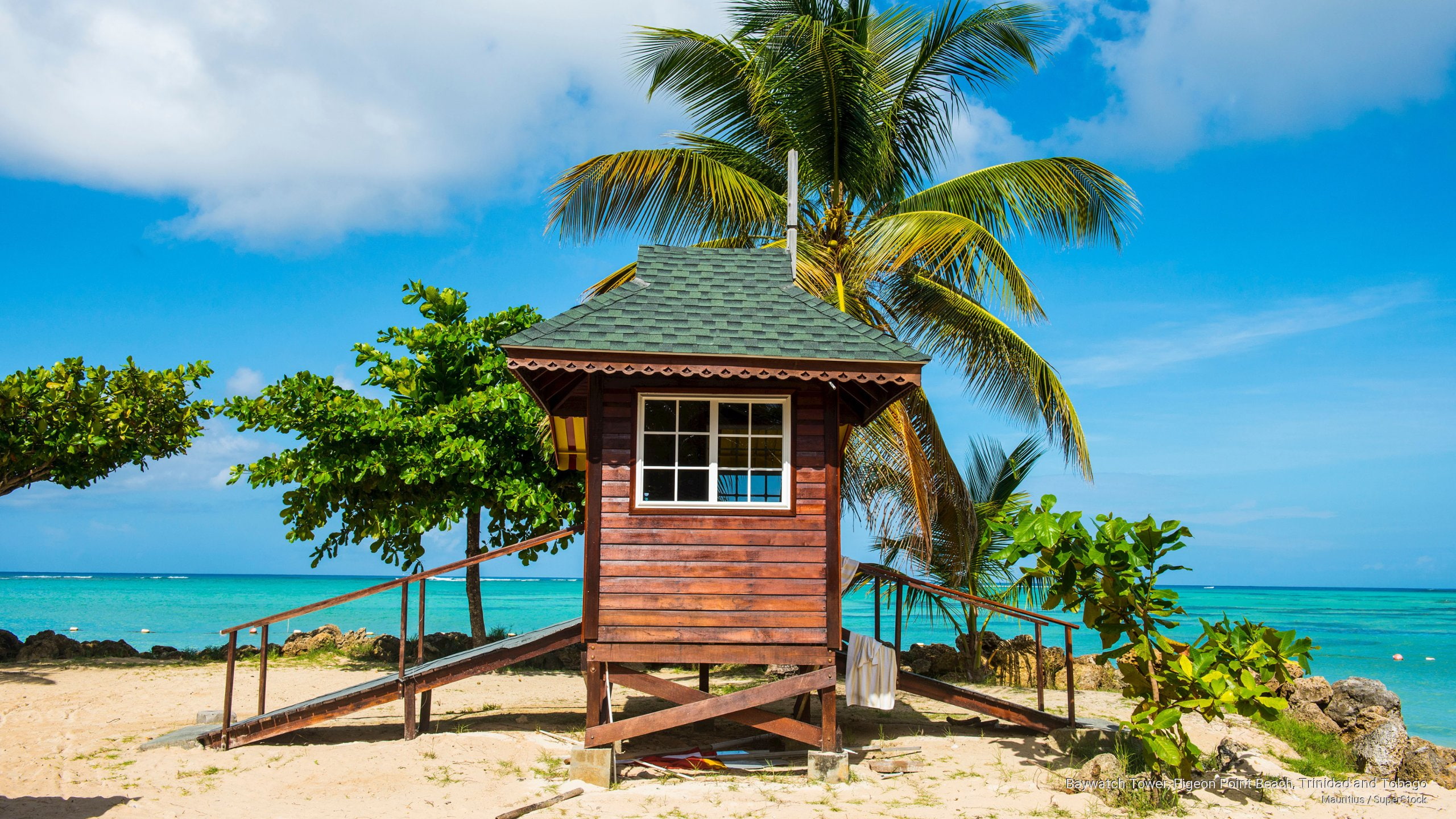 Baywatch Tower Pigeon Point Beach Trinidad and Tobago Islands 2k