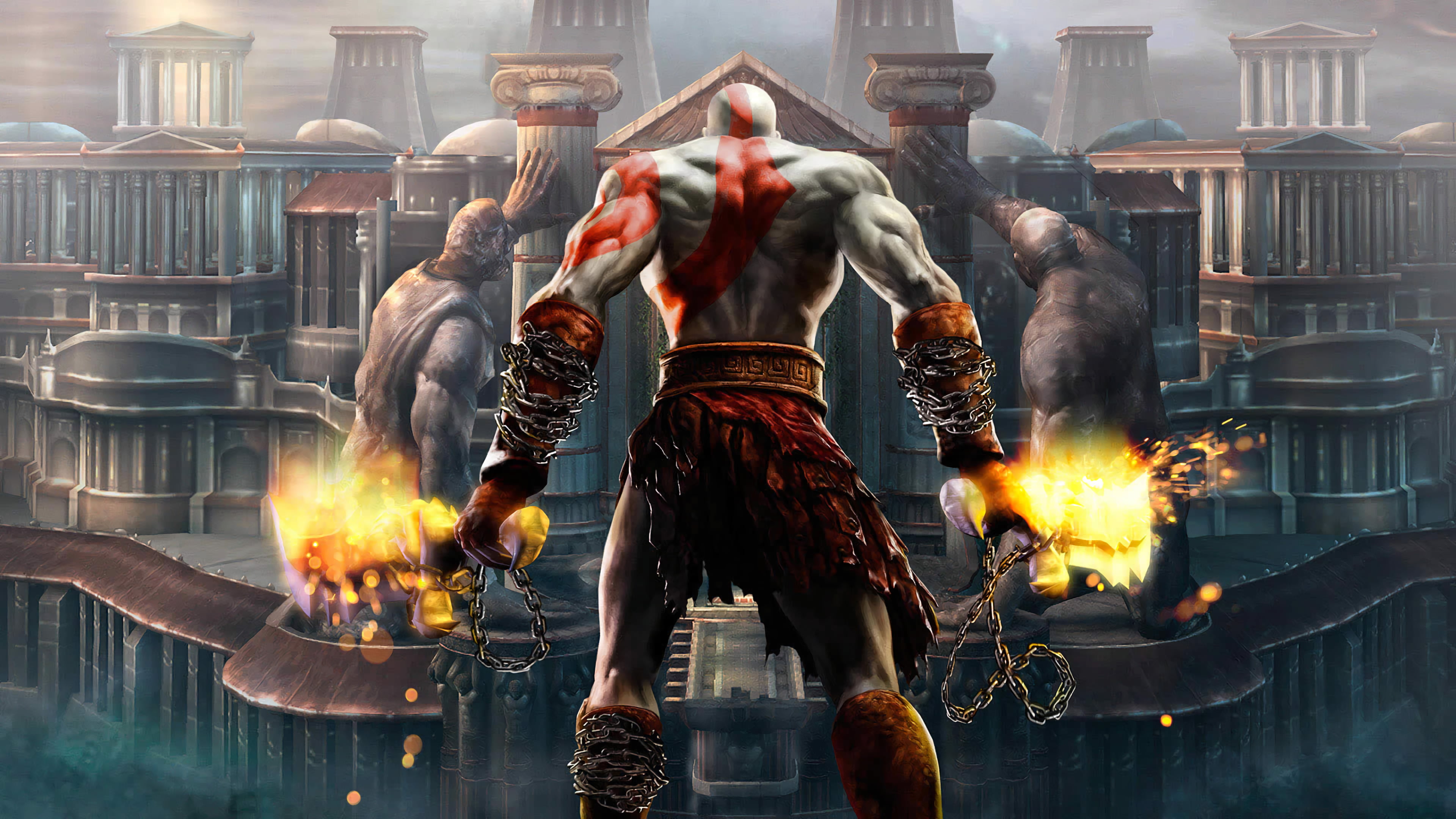 God of War wallpaper Kratos video games mythology II 2k 4k