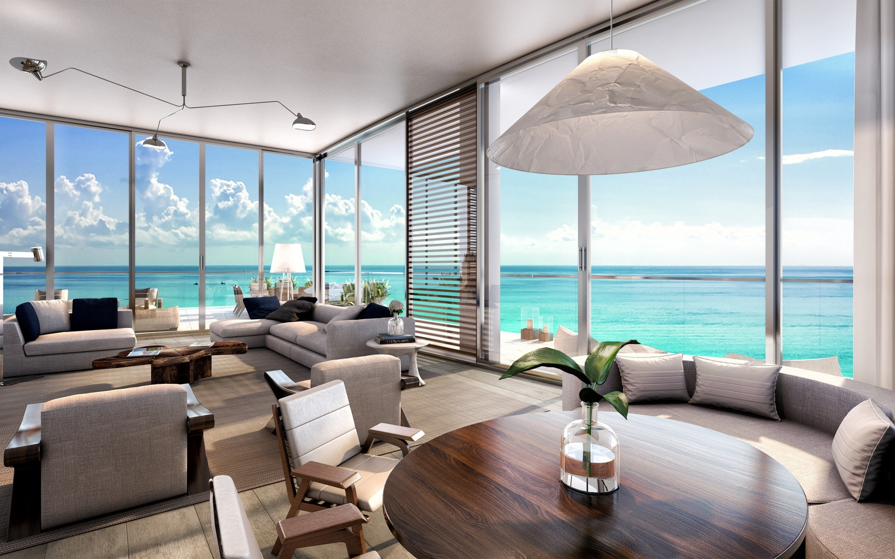 Living Room Beach Residences ocean interior design 2k