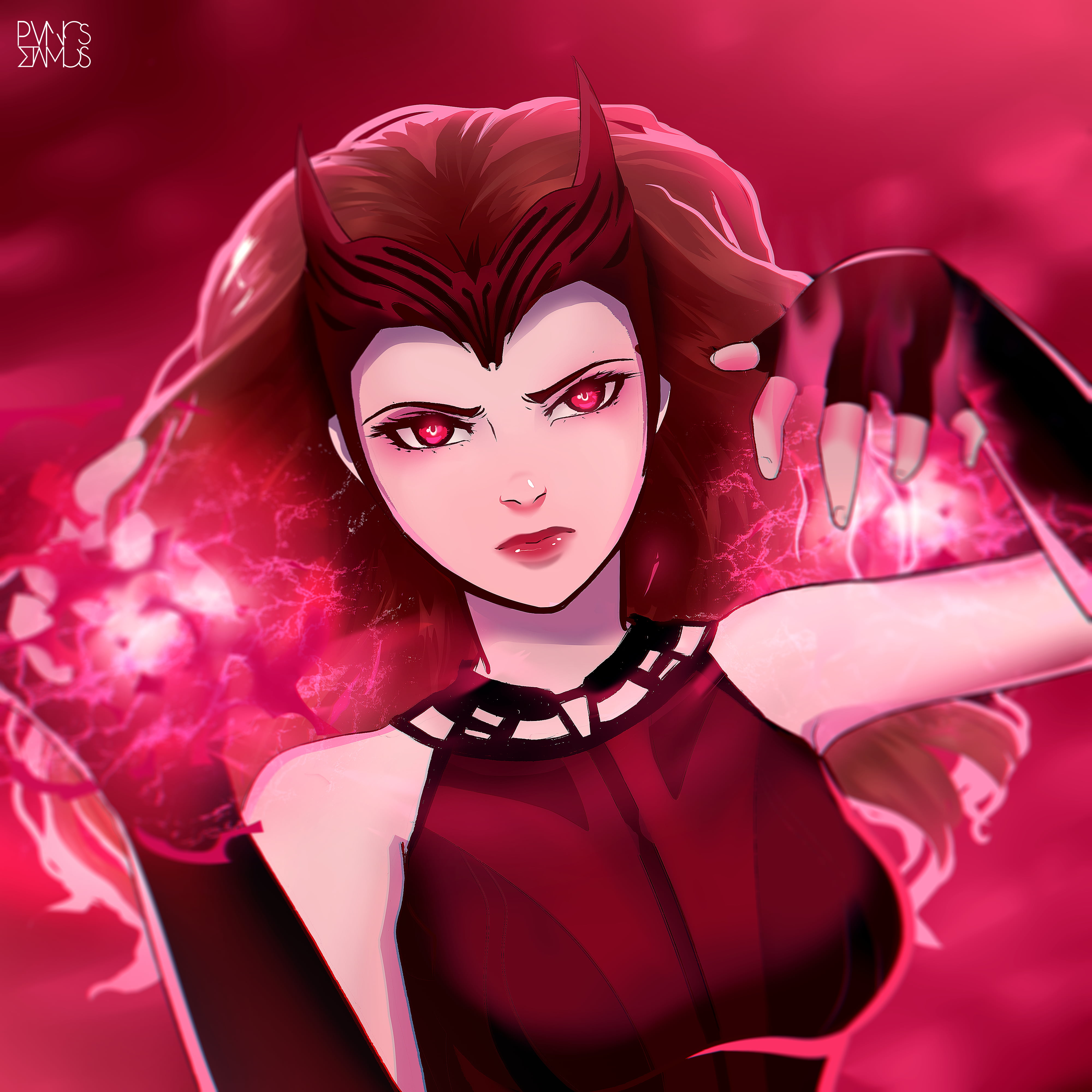 Wanda Maximoff Scarlet Witch Marvel Cinematic Universe Girl 2k 4k