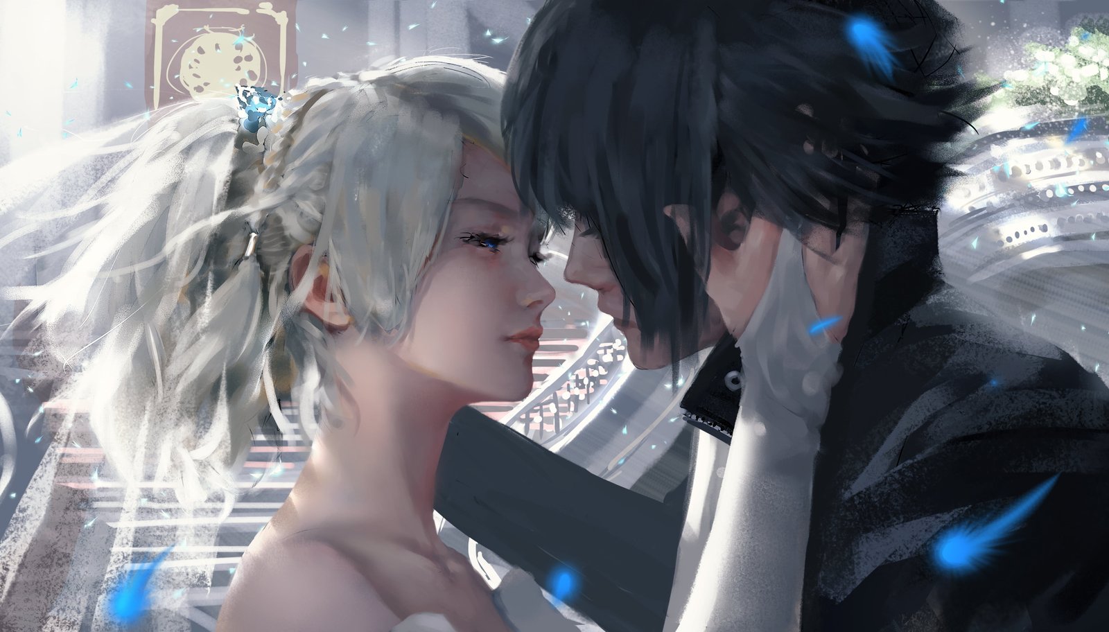 WLOP Lunafreya Nox Fleuret Noctis Final Fantasy XV video games 2k 4k