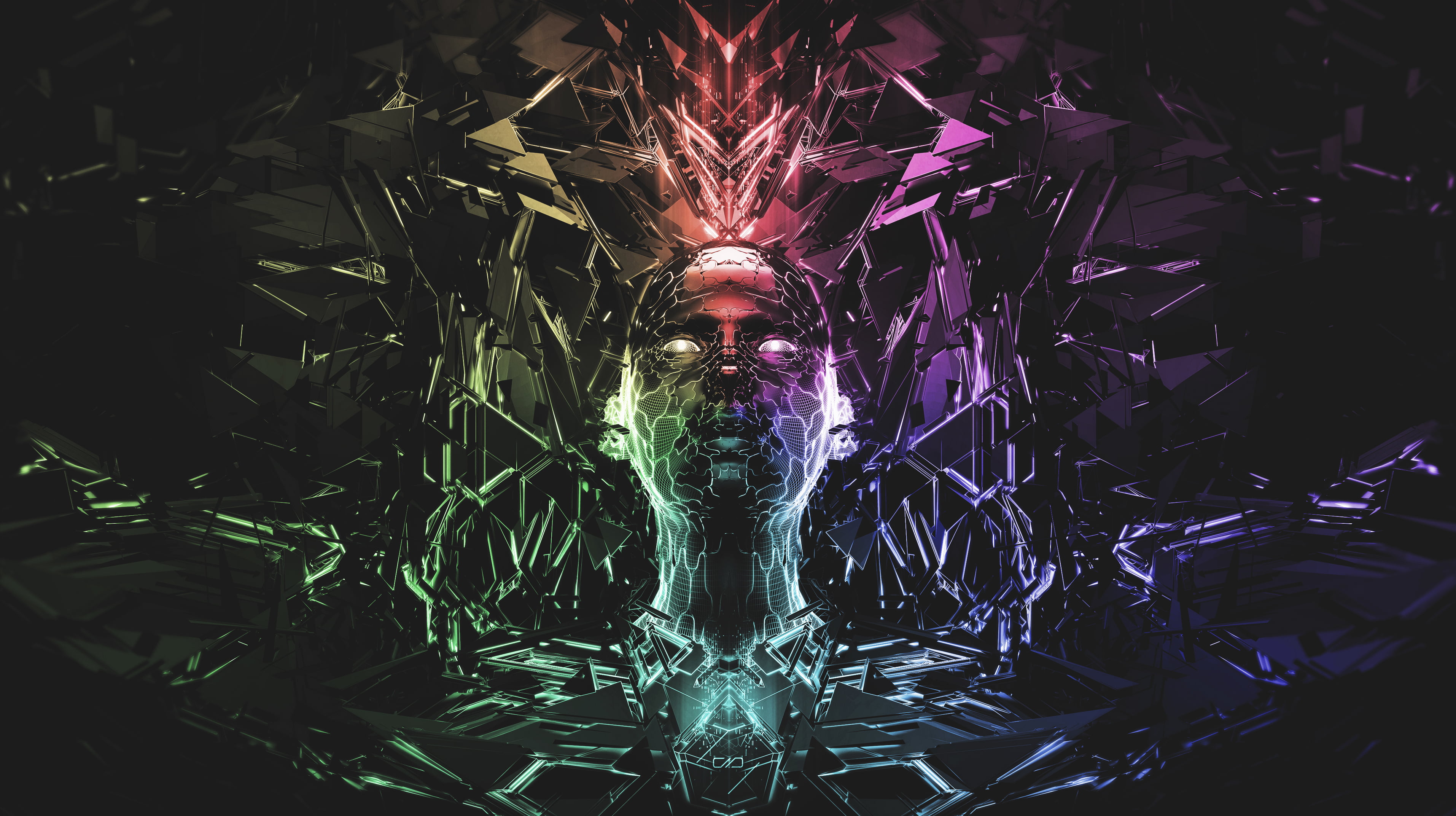 abstract Abstract color wheel futuristic hardstyle 2k 4k