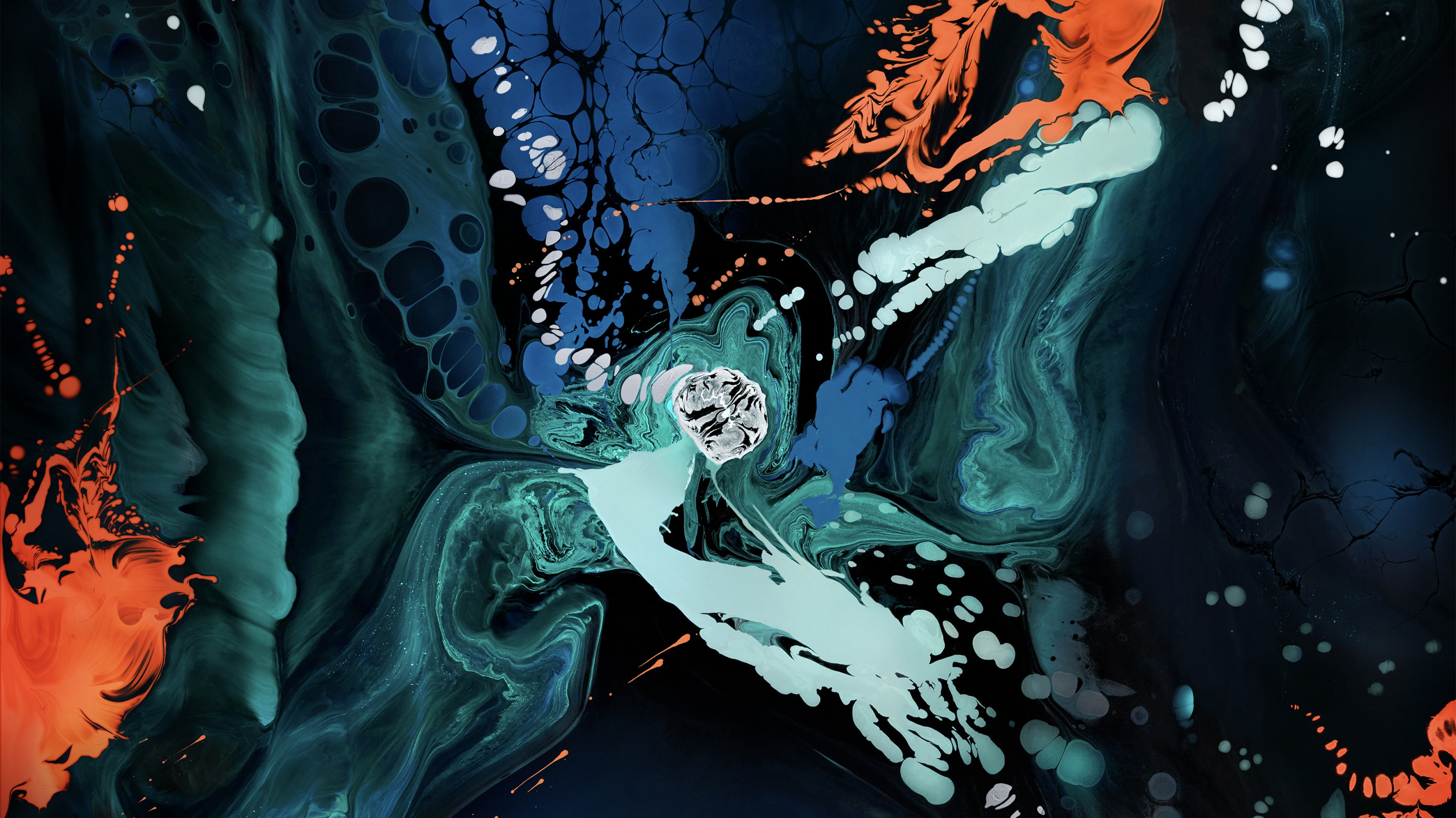 abstract colorful iPad Pro dark 2k 4k