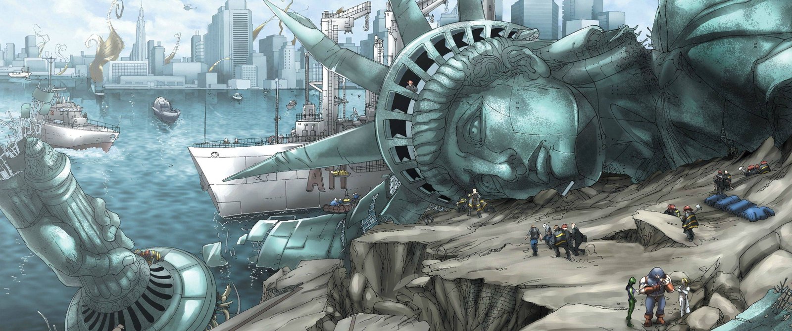 Artwork Superhero Statue of Liberty Men 2k