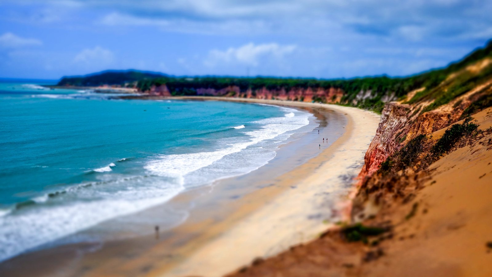 brazil pipa beach brasil sky blue sea summer land water 2k 4k 5k