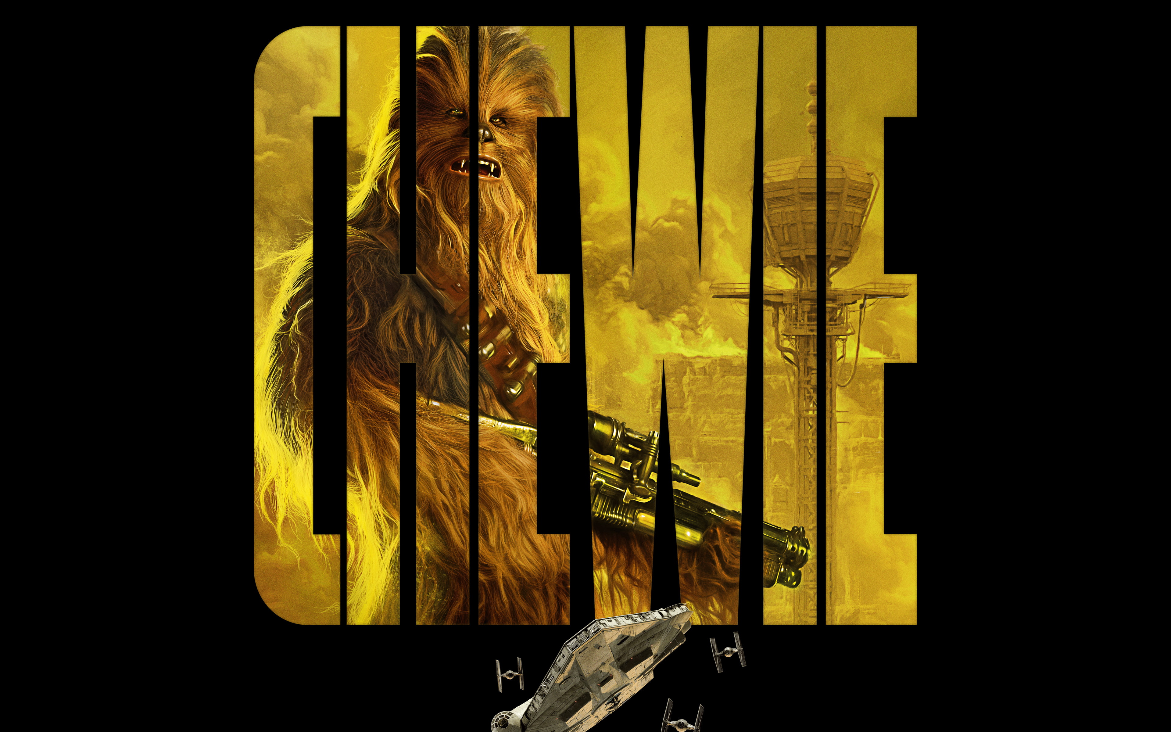 Chewie in Solo A Star Wars Story human representation 2k 4k