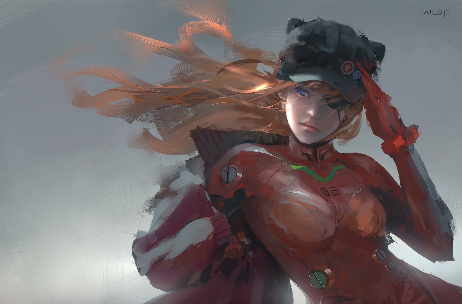 female anime character illustration digital art artwork painting 2k 4k
