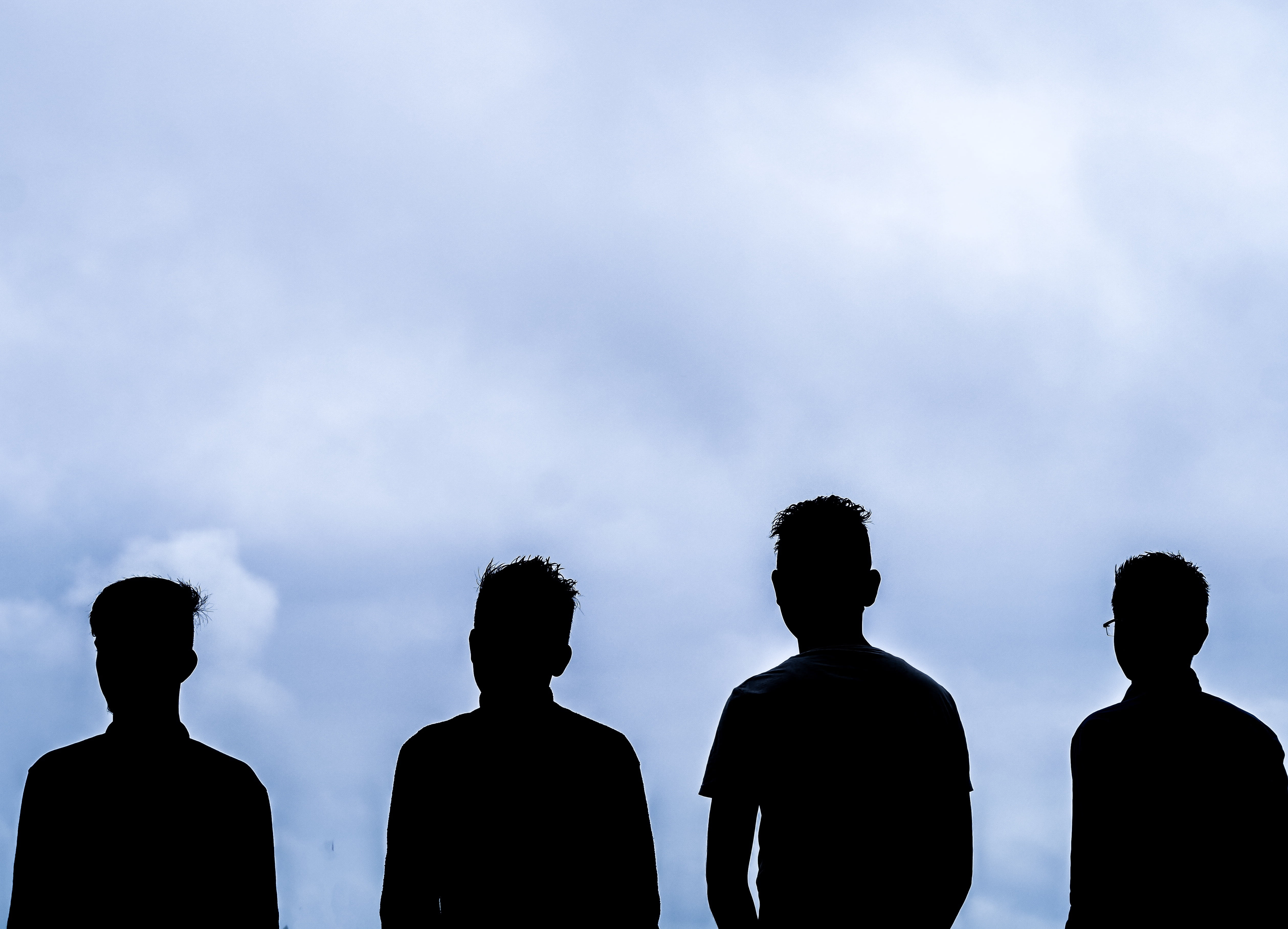 four silhouette of mans friends cool sky lifestyle bollywood 2k 4k 5k