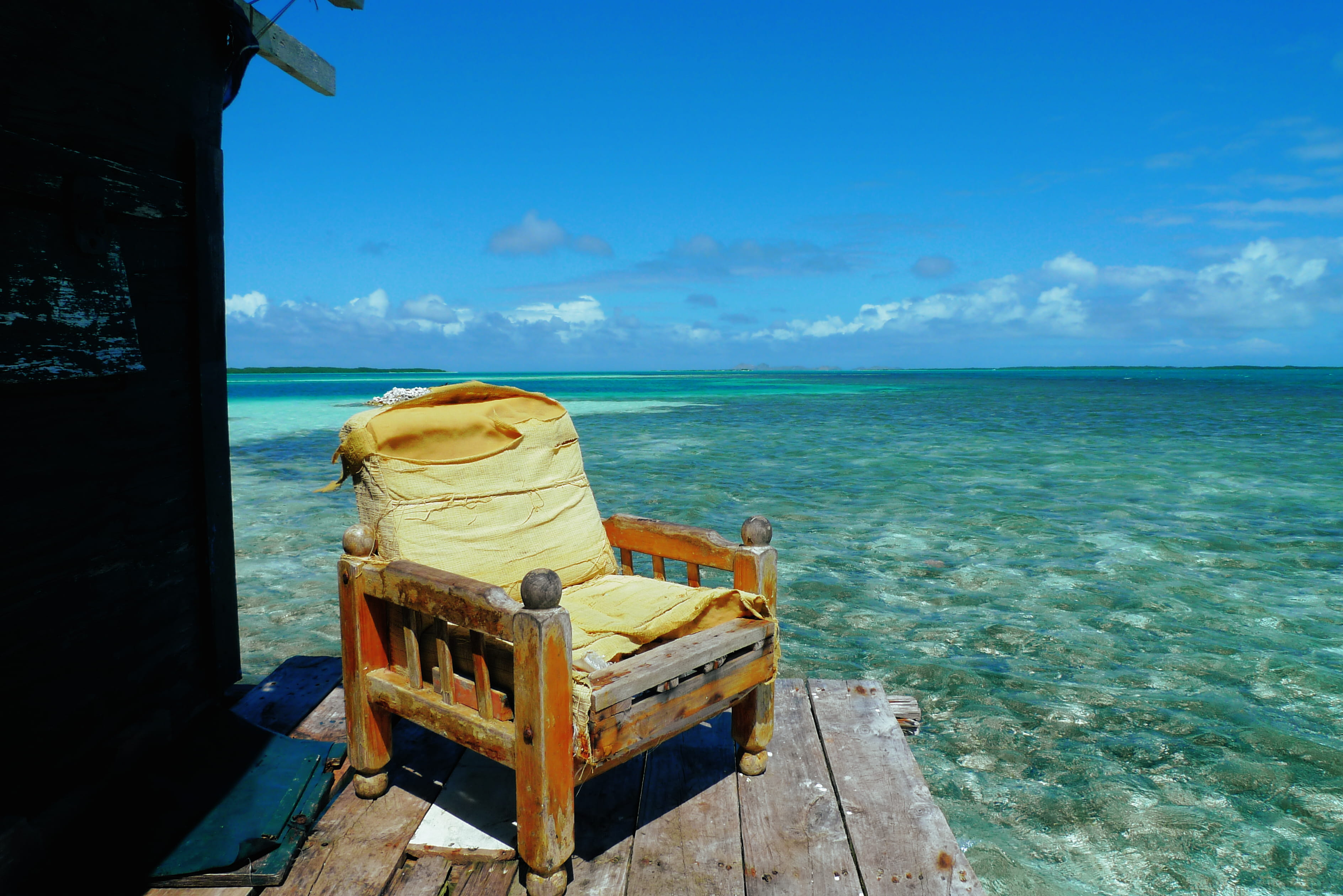 furniture chair water los roques venezuela outdoors nature 2k 4k