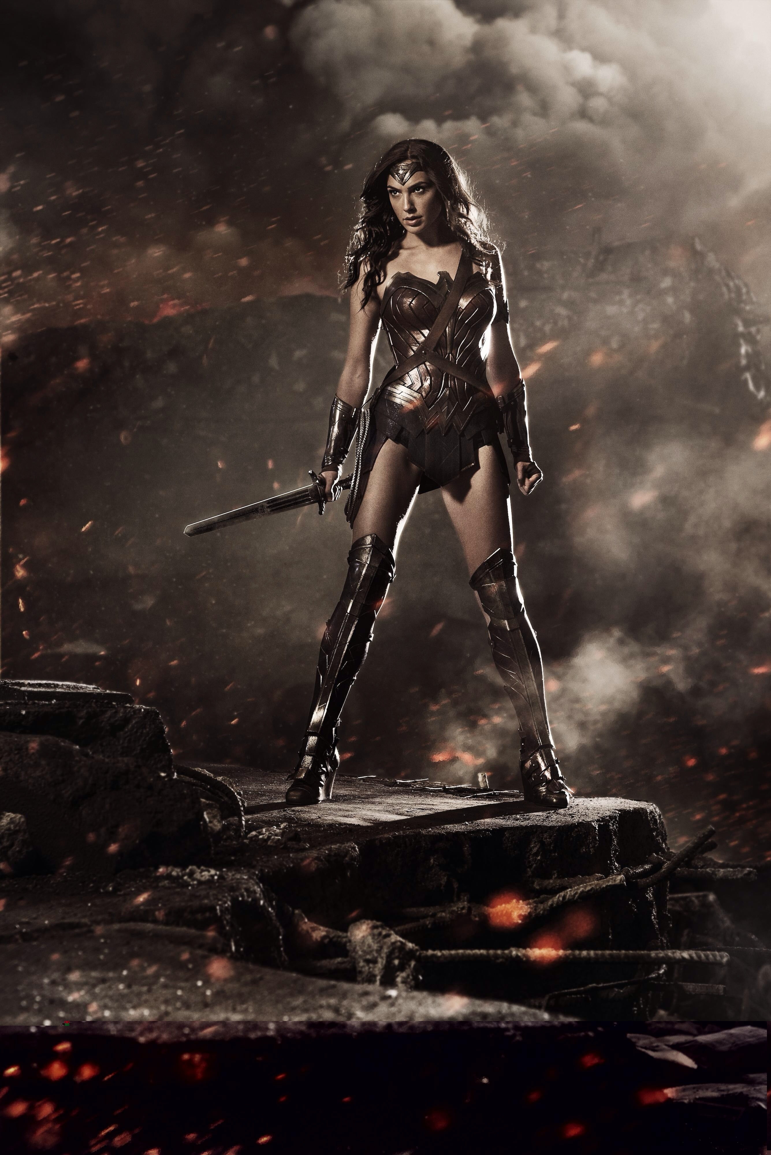 Gal Gadot as Wonder Woman digital wallpaper Batman v Superman Dawn of Justice 2k