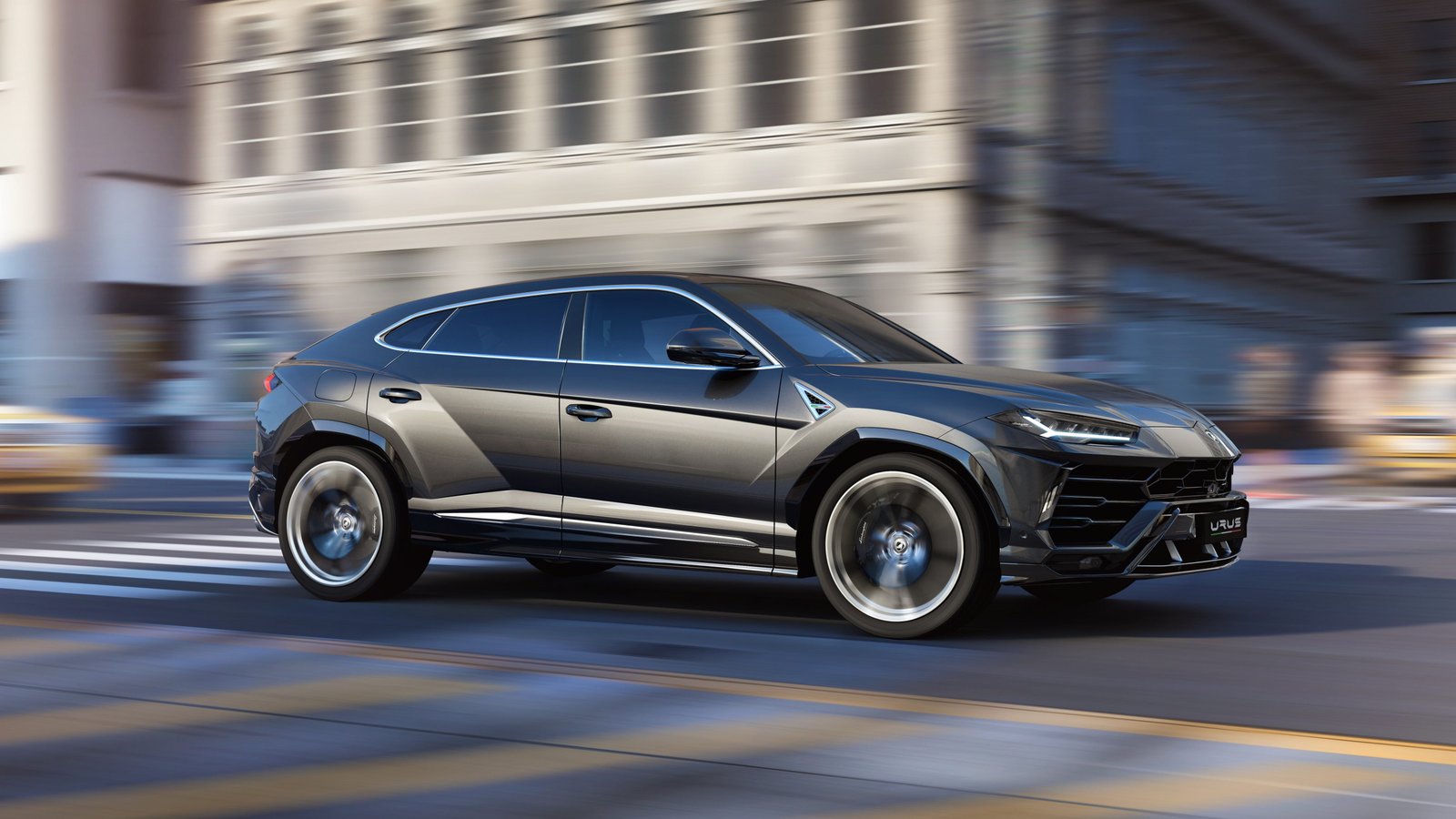 gray SUV in the city Lamborghini Urus Cars 2k 4k 5k