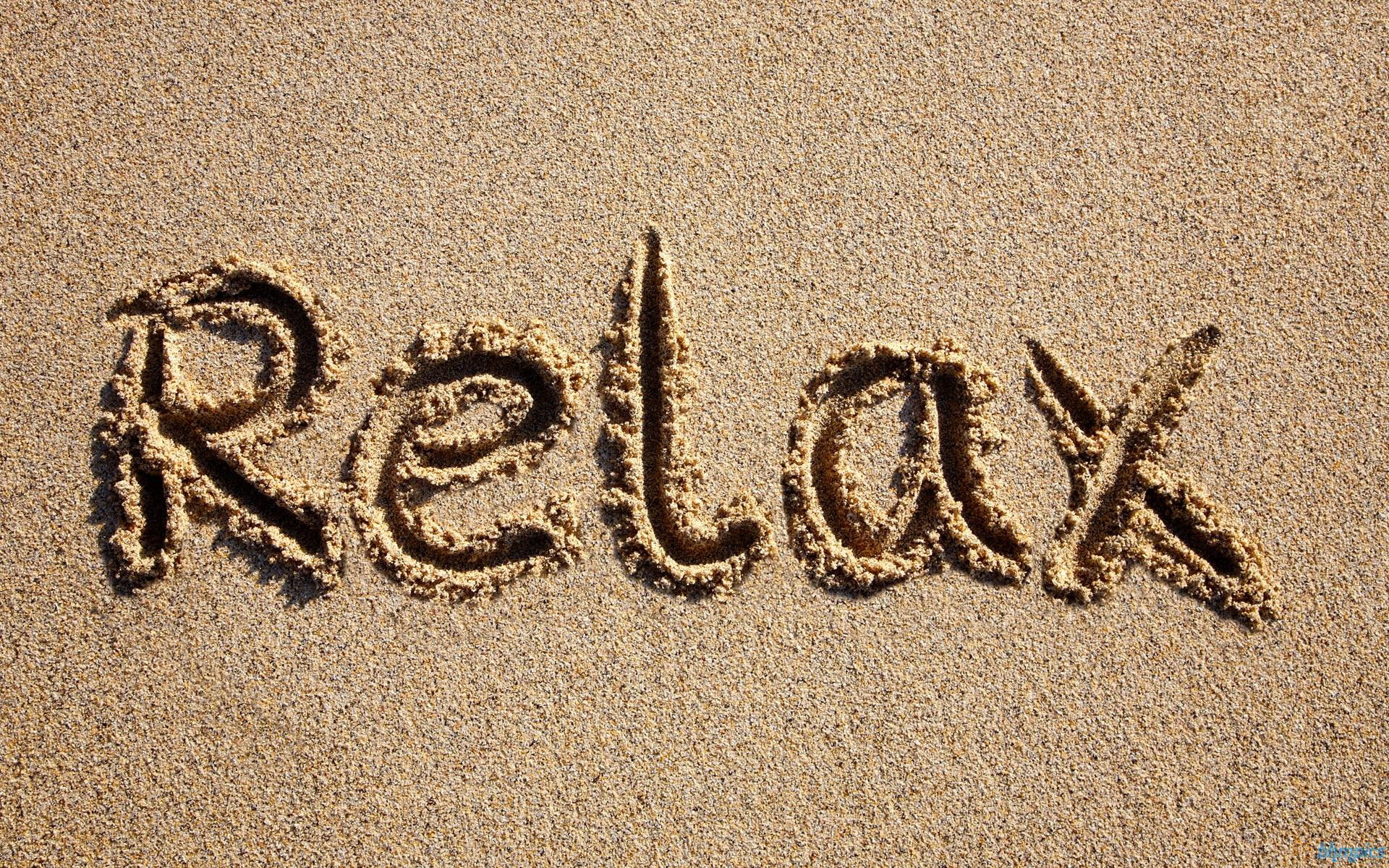 Just Relax Beach relax sand text nature 2k