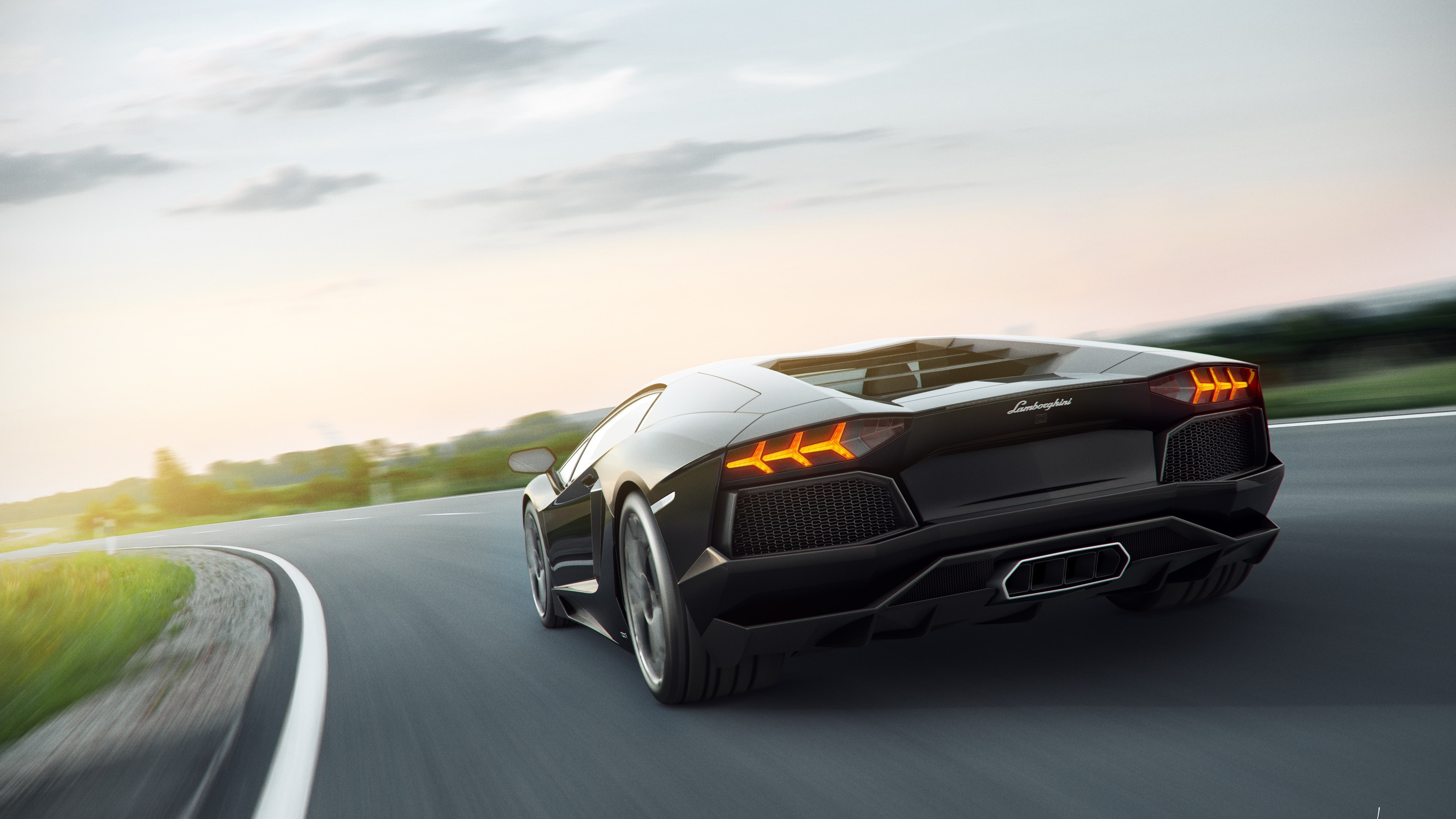 lamborghini wallpaper supercar aventador black 2k 4k 5k