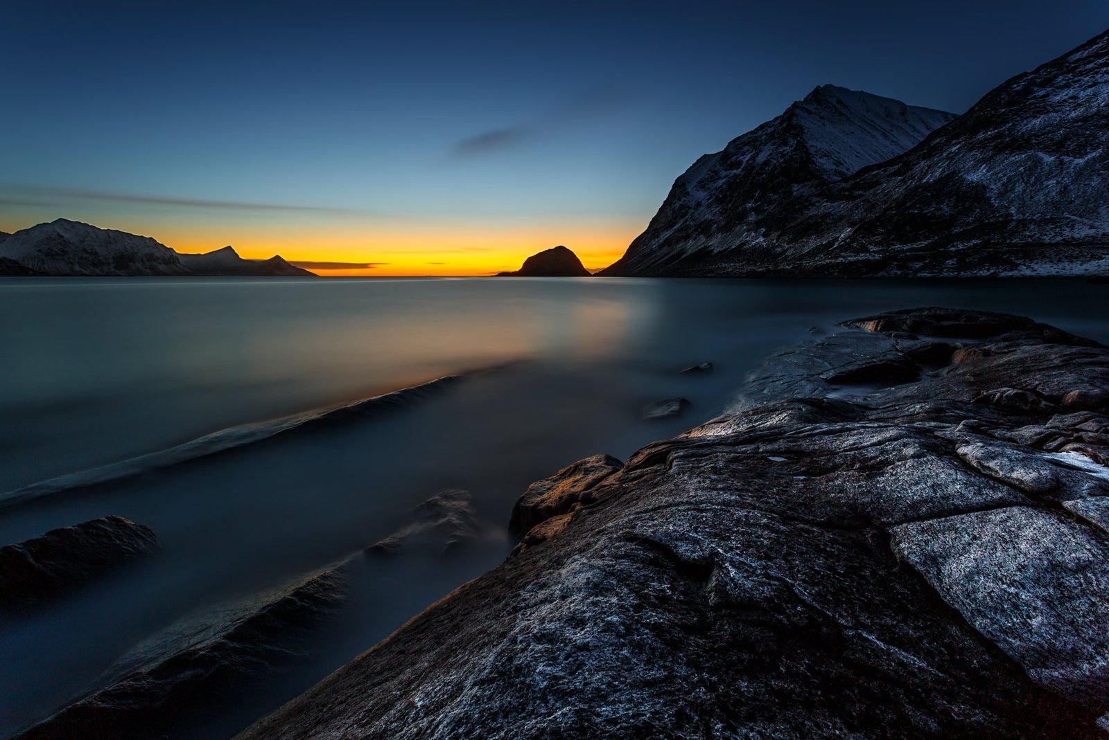 landscape photography of mountain near sea norway haukland 2k
