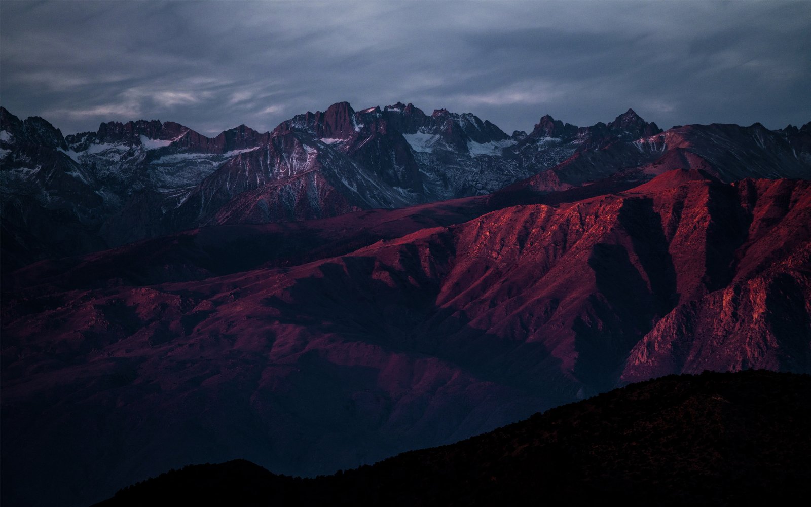 Mountains after Sunset scenics nature sky beauty in 2k 4k