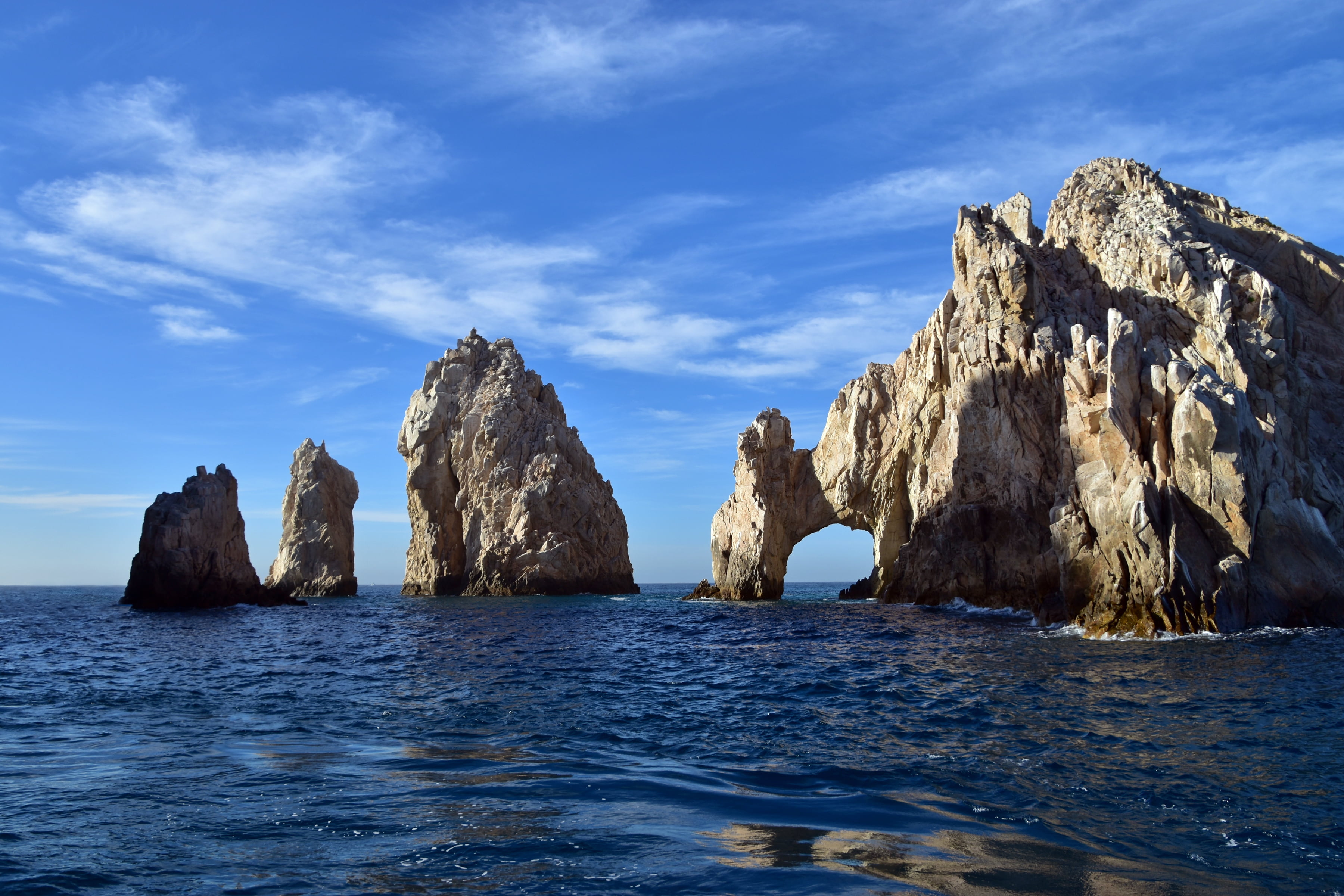 photography of sea rocks arch Mexico Cabo San Lucas nature 2k 4k