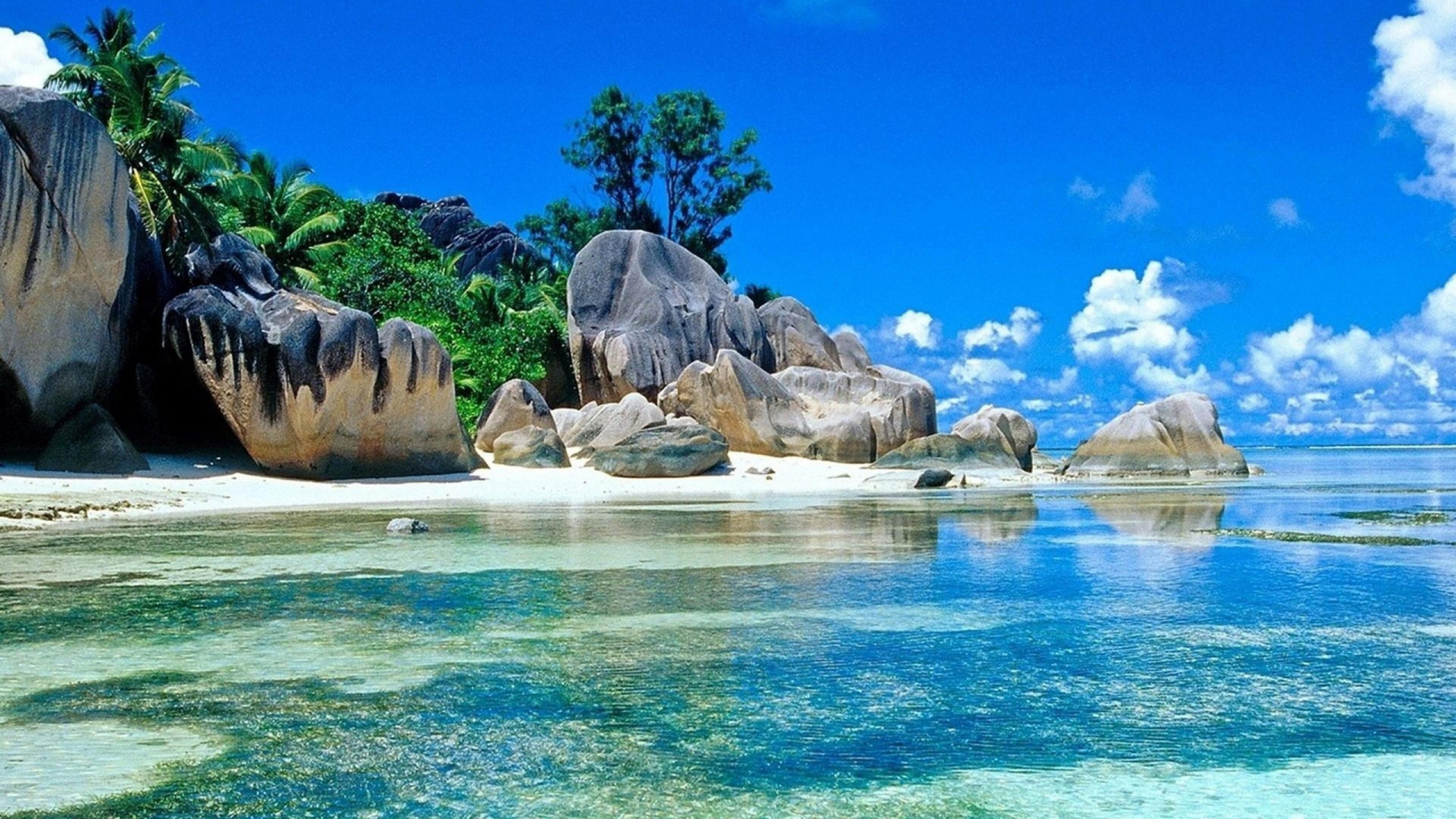 promontory la digue island seychelles islands coast tourism 2k 4k