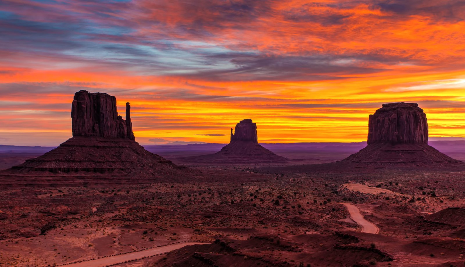 silhouette of hills at golden hour desert photo New Day Heaven 2k 4k 5k