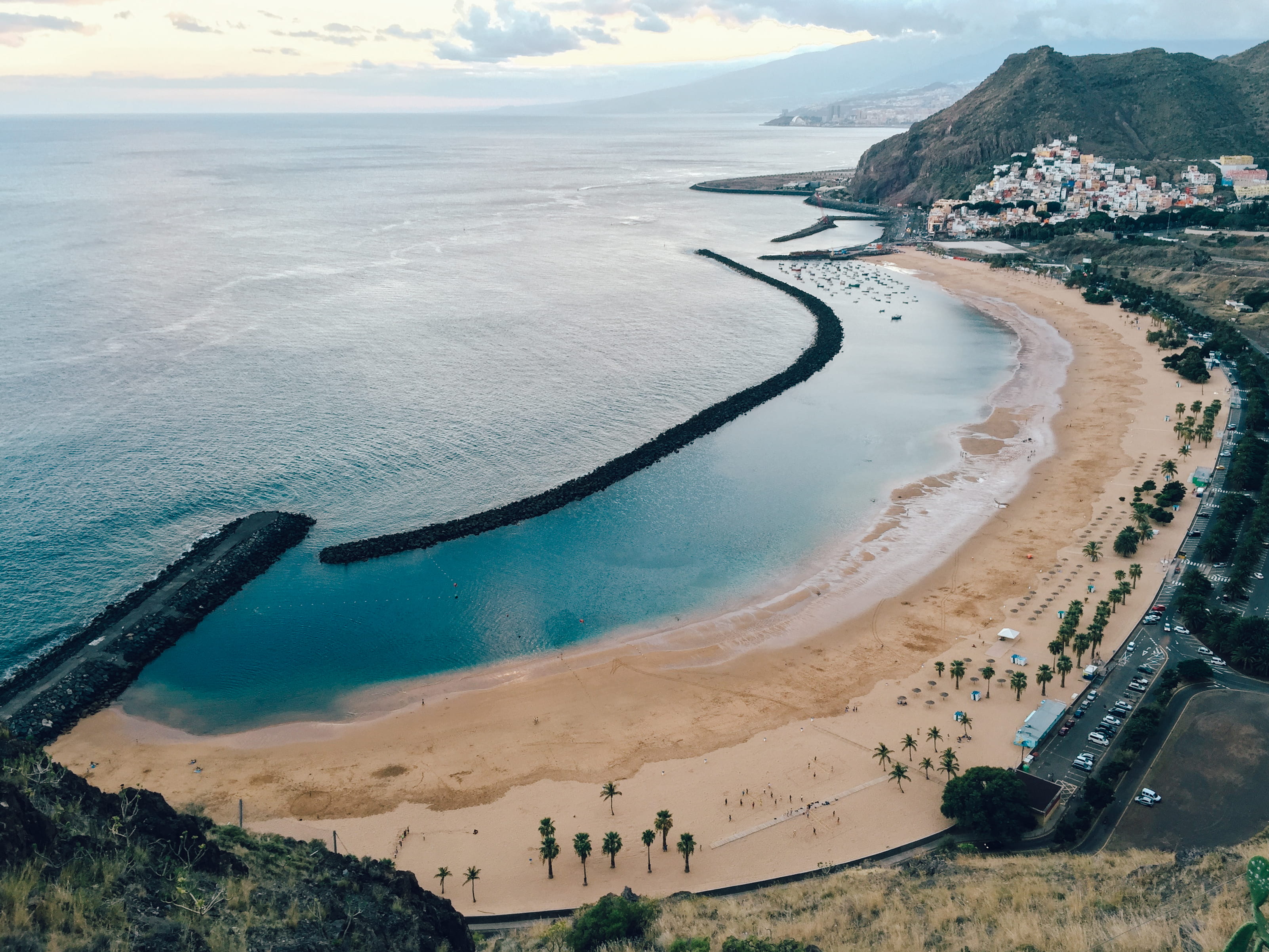 spain santa cruz de tenerife beach playa teresitas 2k