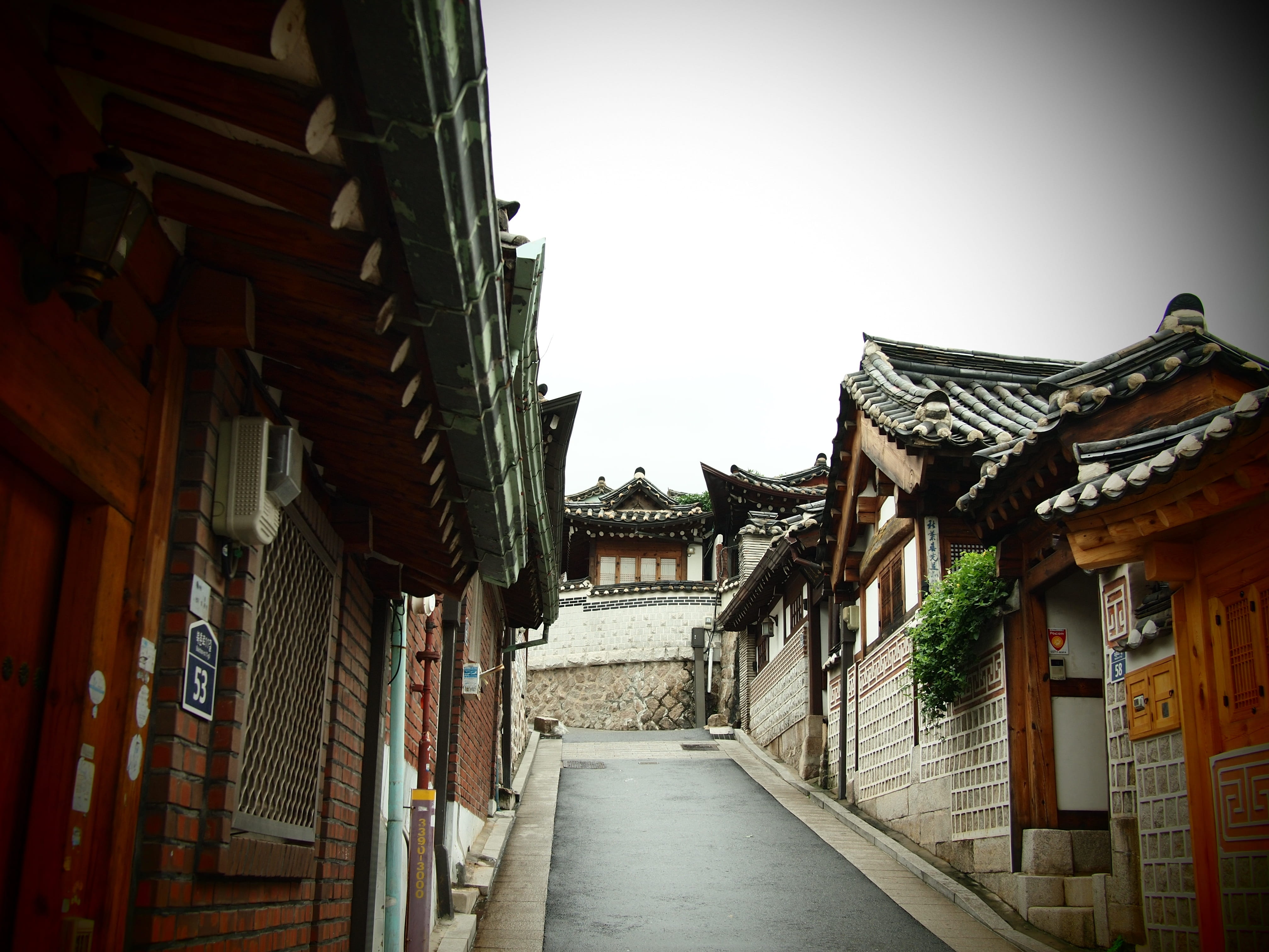structure travel city street outdoors hanok korea village 2k 4k
