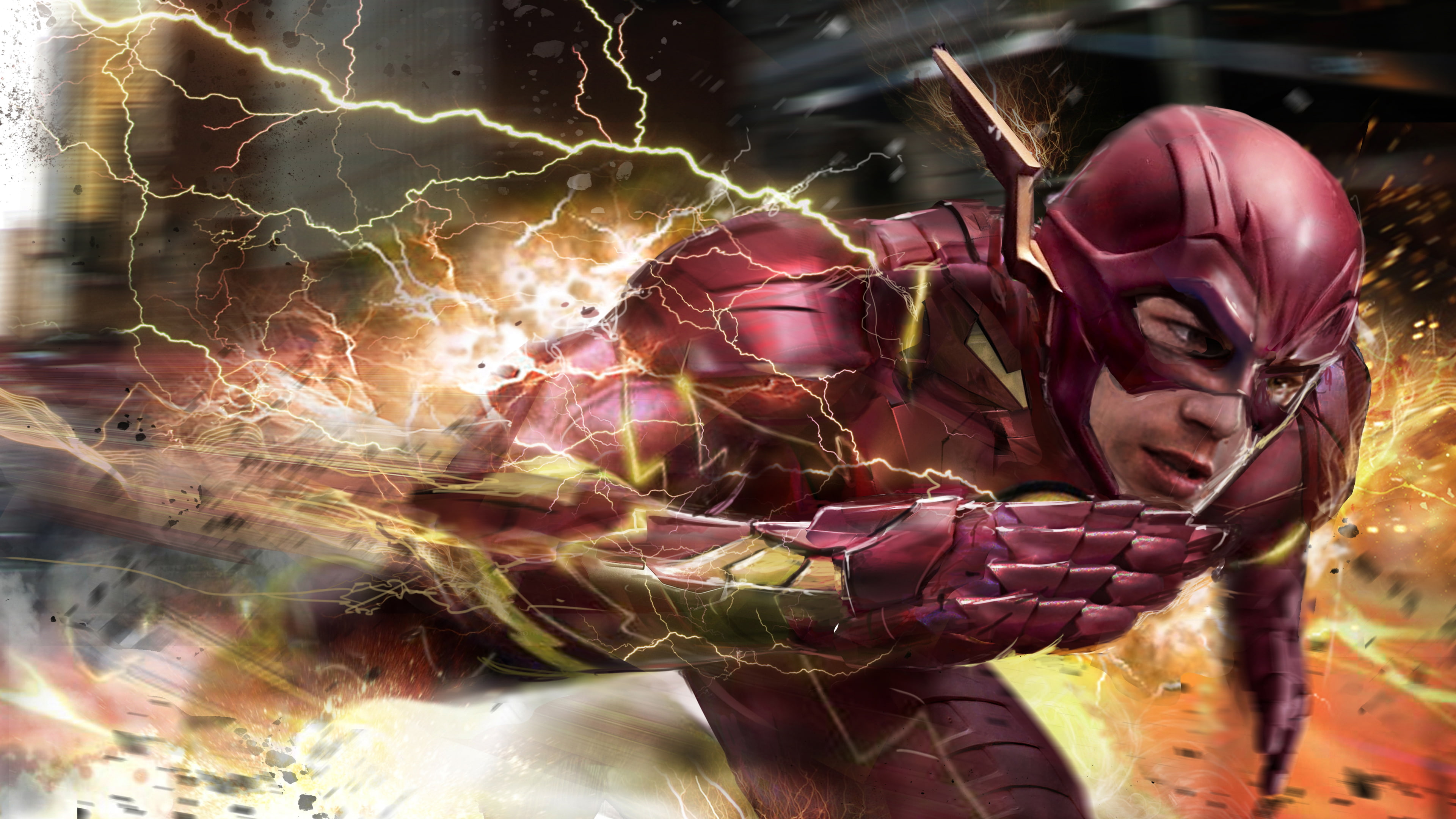 the flash hd artwork artist deviantart superheroes 2k 4k