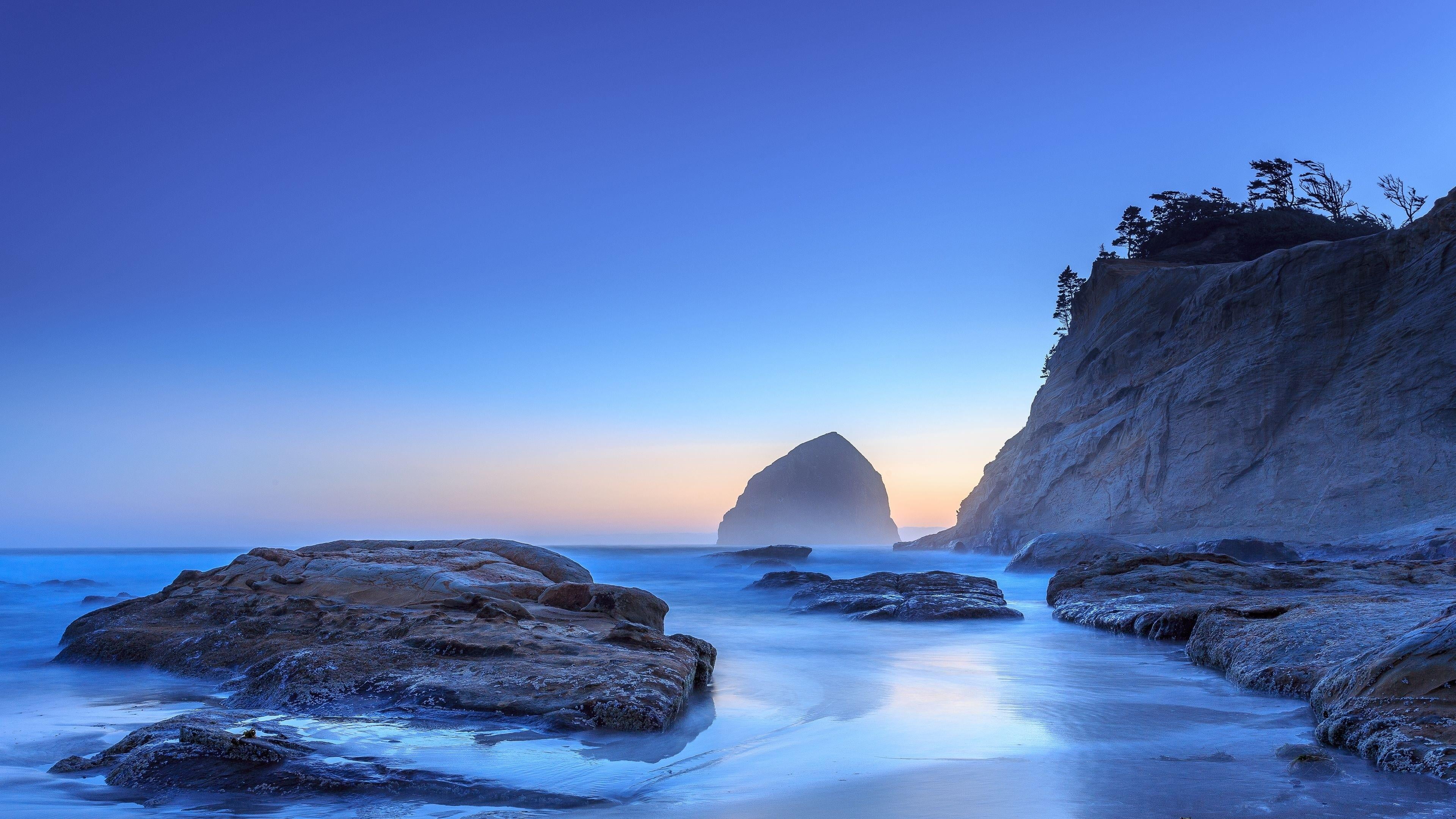 water sunset united states california oceanscape blue moment 2k 4k