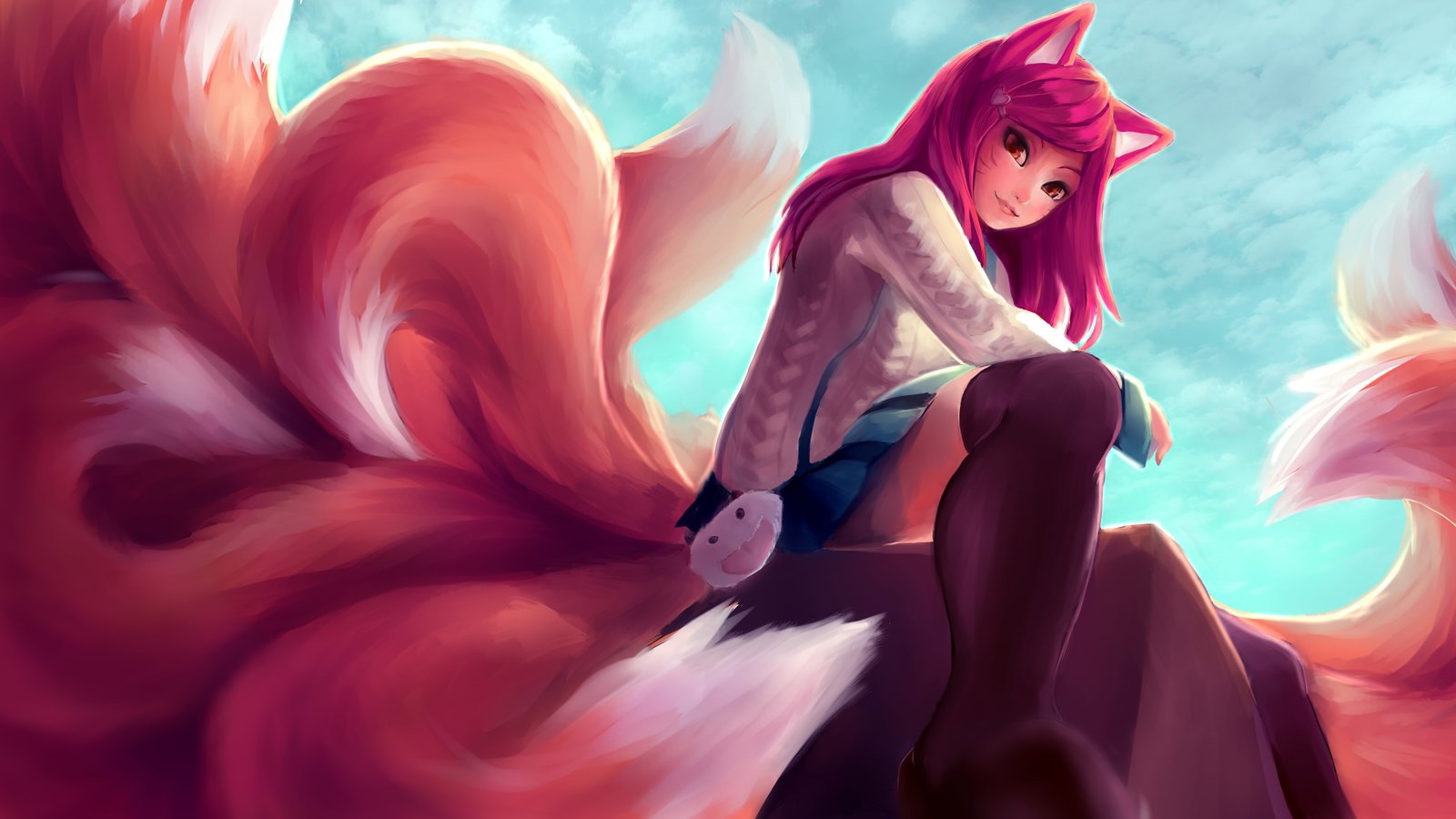 ahri league of legends games artwork artist digital art 2k 4k 5k 8k