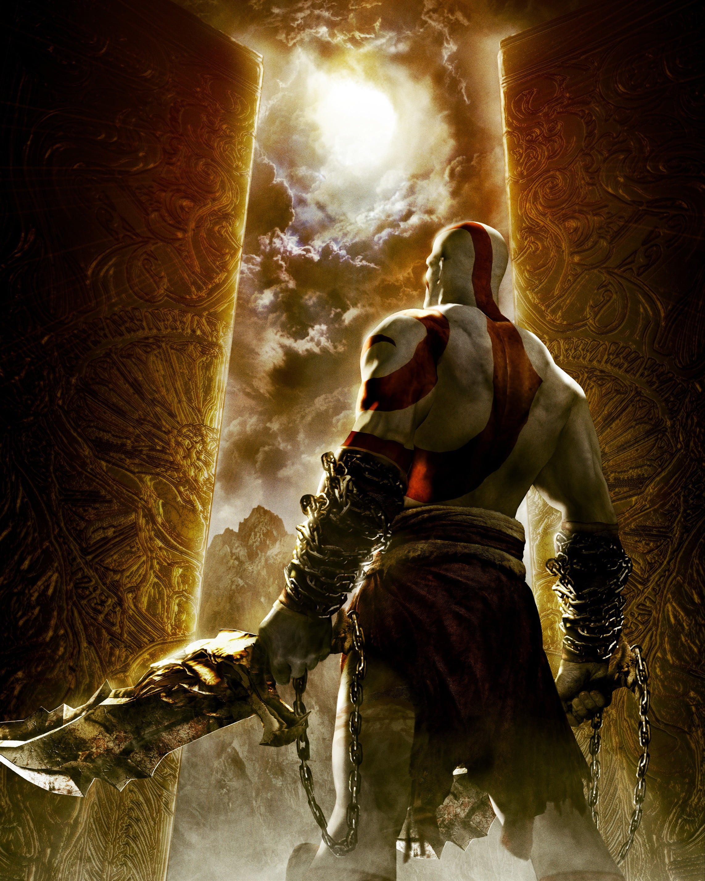 God Of War wallpaper of Chains Olympus one person 2k