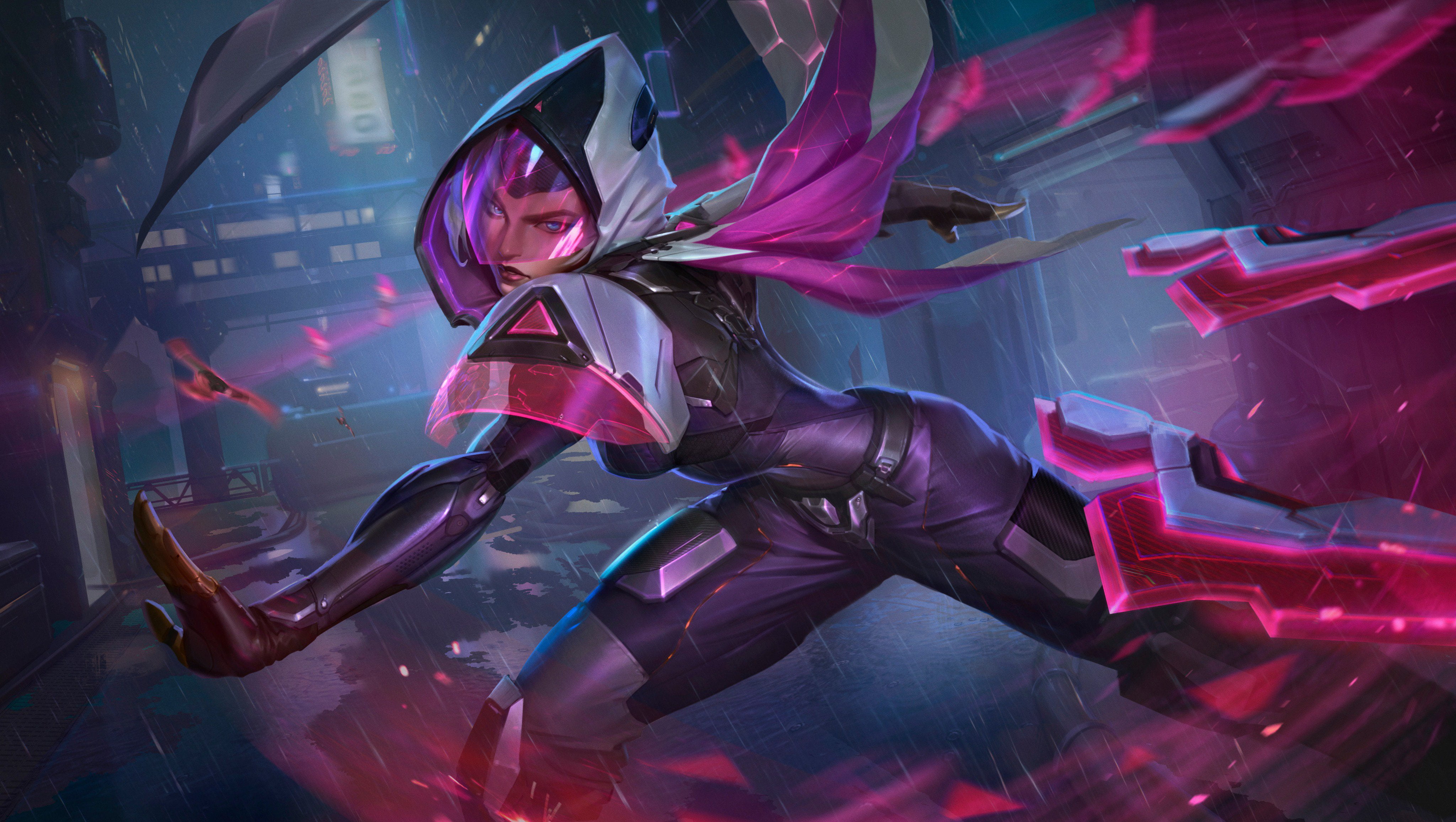 Irelia League of Legends PROJECT skin futuristic Riot Games 2k 4k