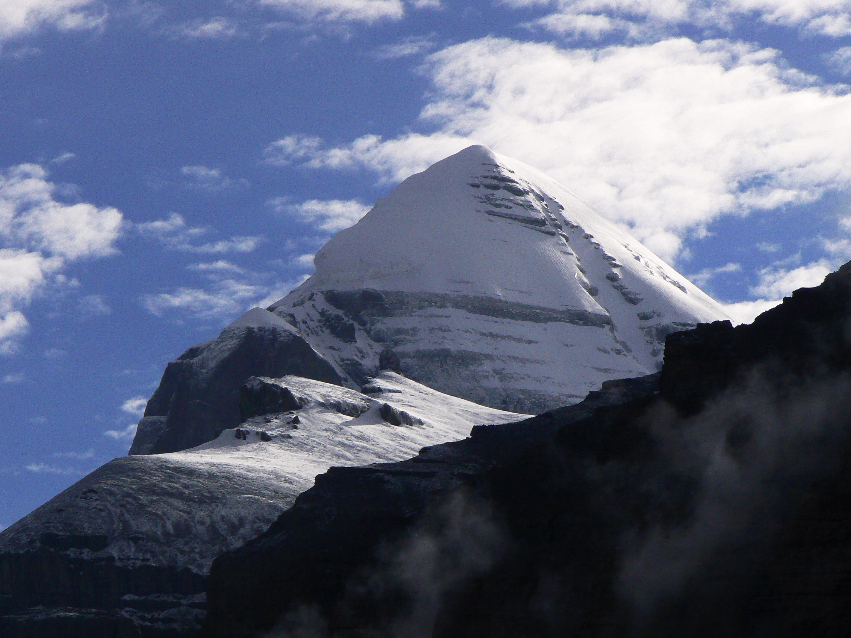 mountain with snow kailash tibet kora landscape wilderness 2k