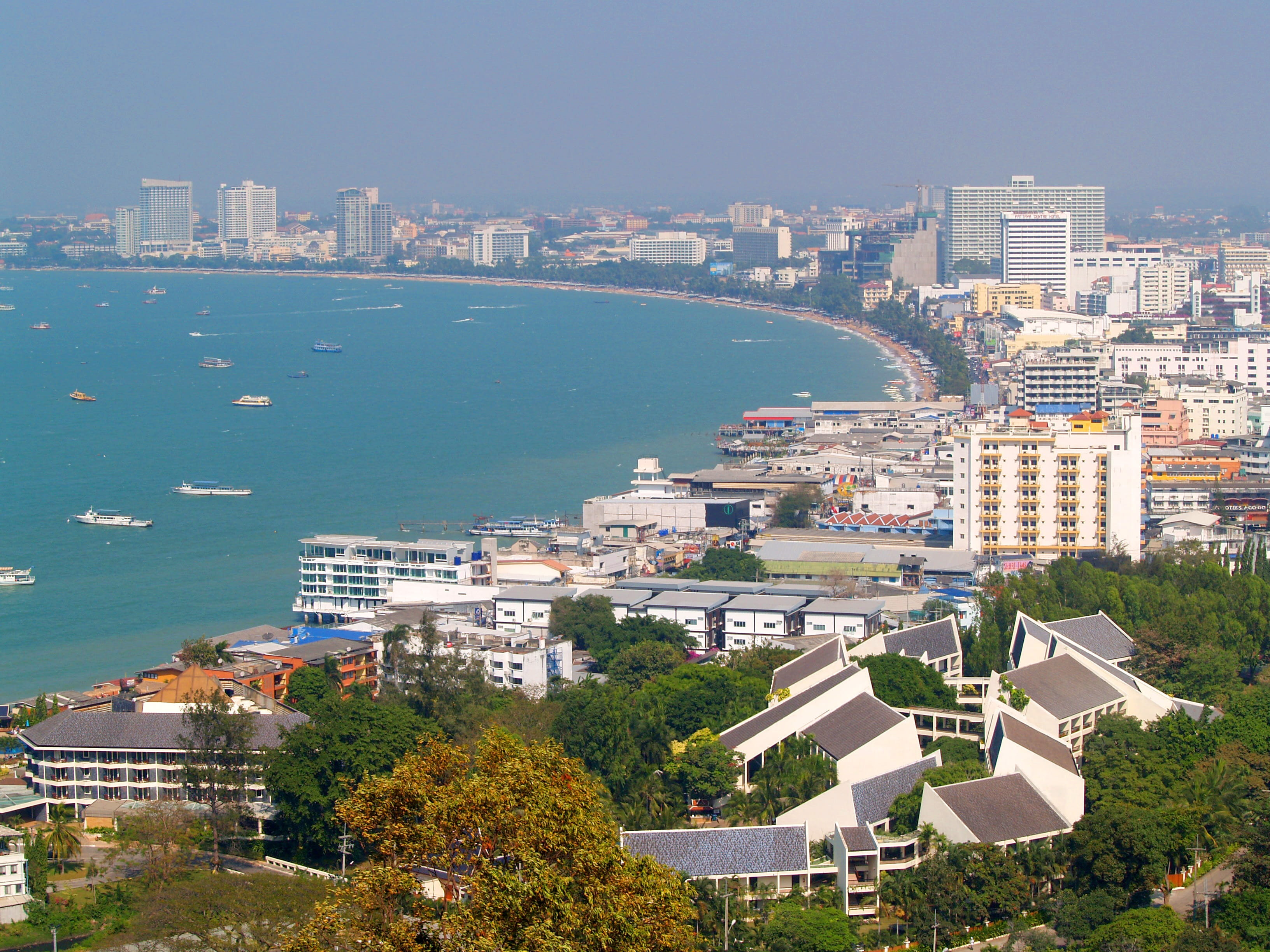 Pattaya Thailand Beach Hill Downtown sunlight street 2k