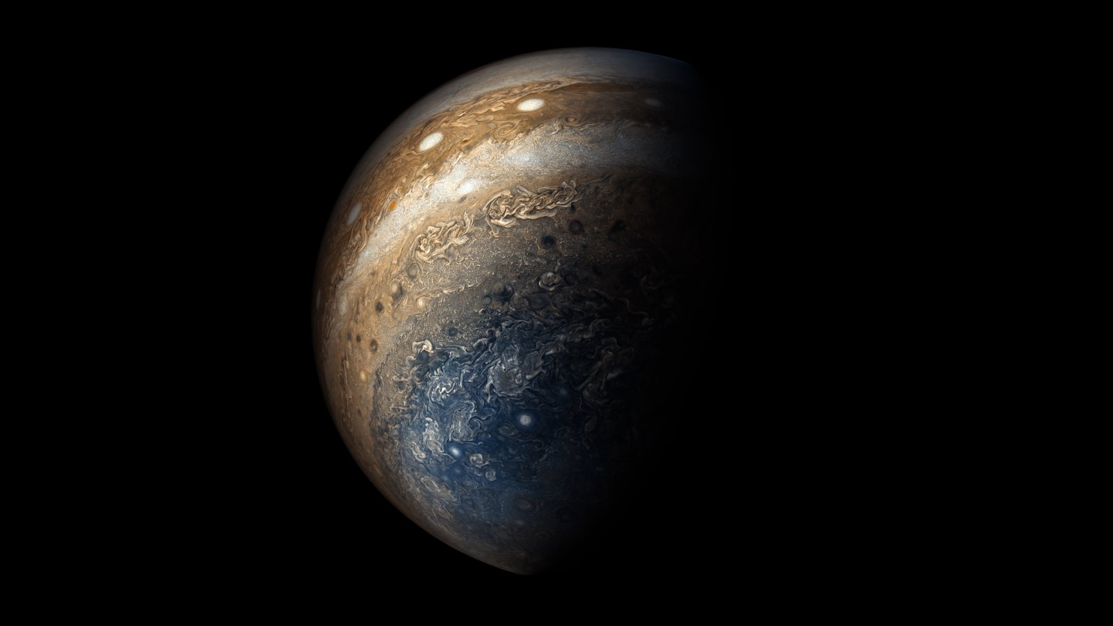 planet illustration Jupiter space NASA science dark blue 2k 4k 5k 8k
