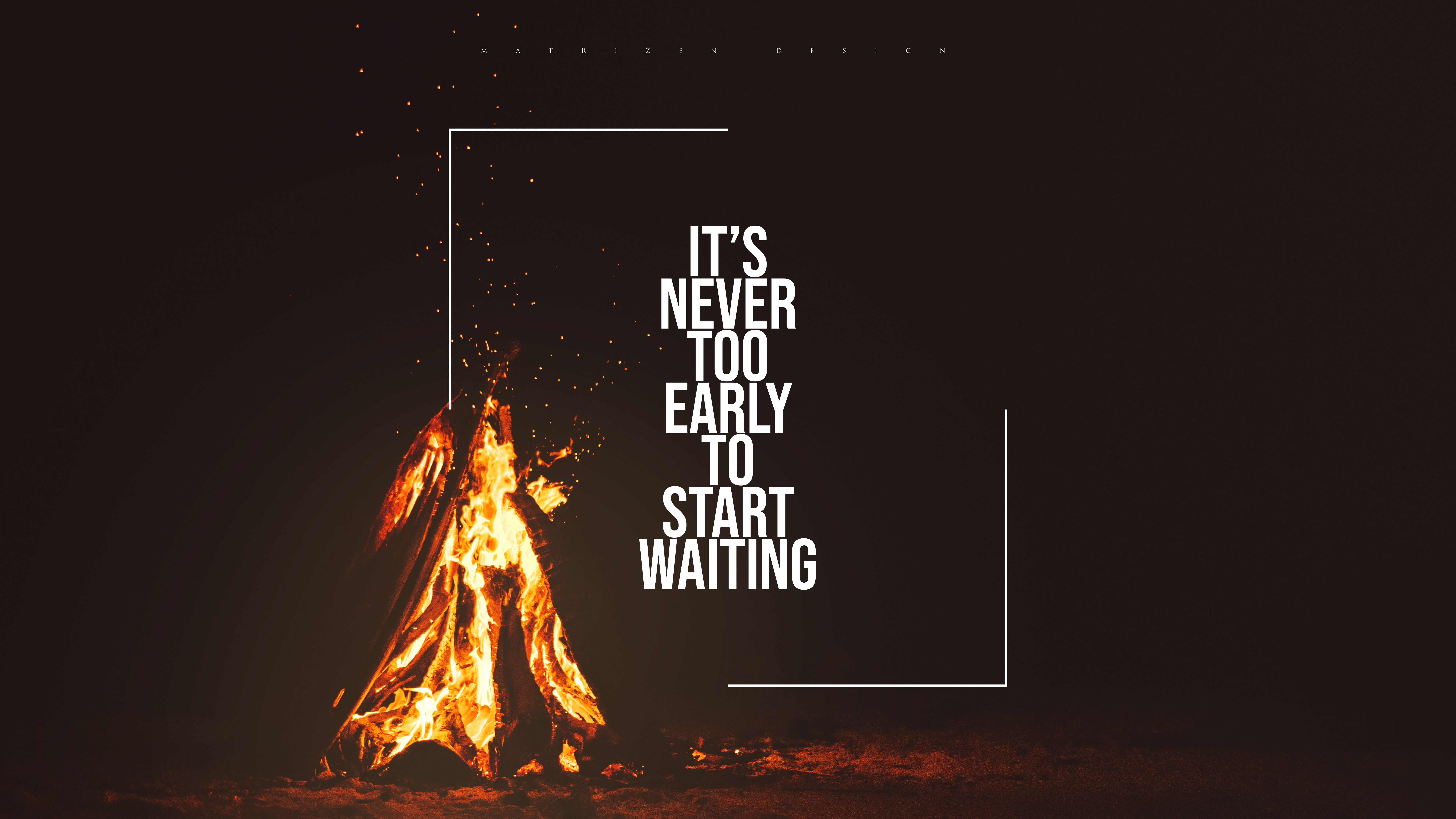 quote typography frame fire dark digital art Photoshop 2k 4k 5k 8k