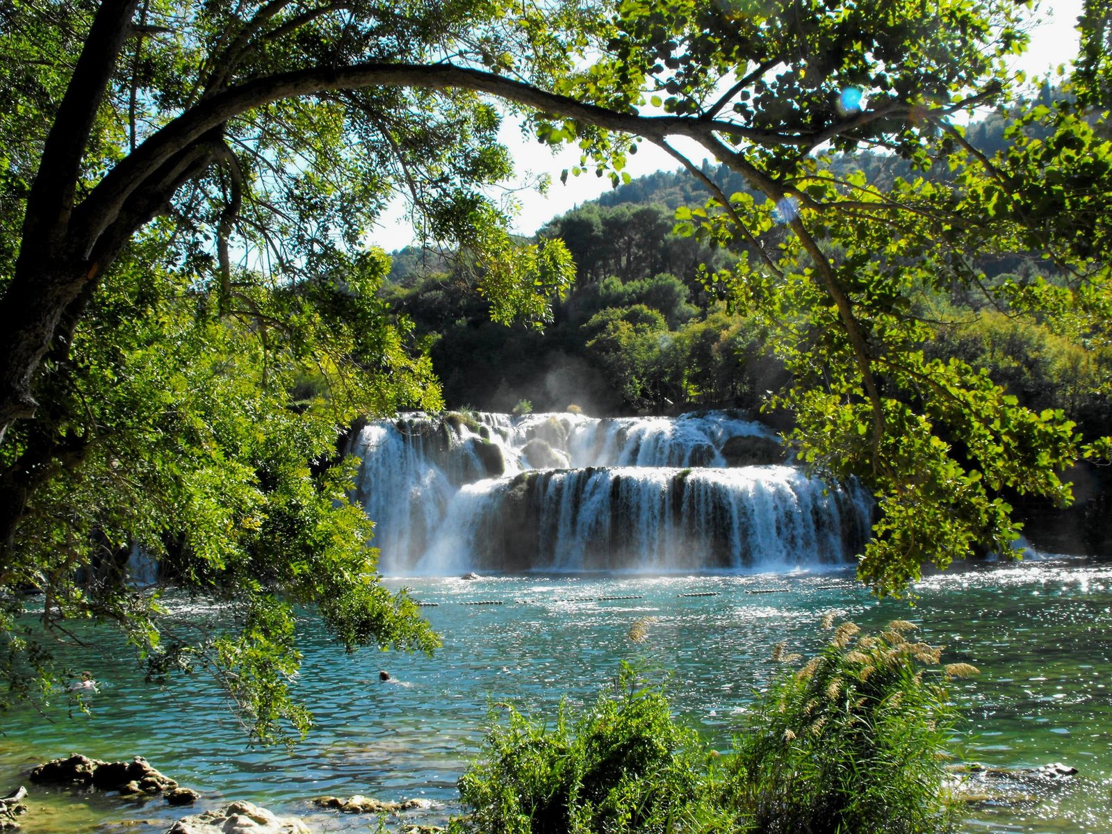 river stream under blue sky Croatia Krka National Park Nature 2k