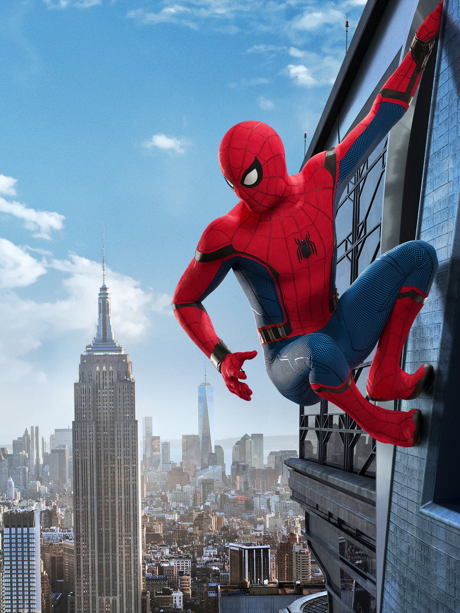 Spider Man Homecoming Movie Peter Parker cityscape superhero 2k