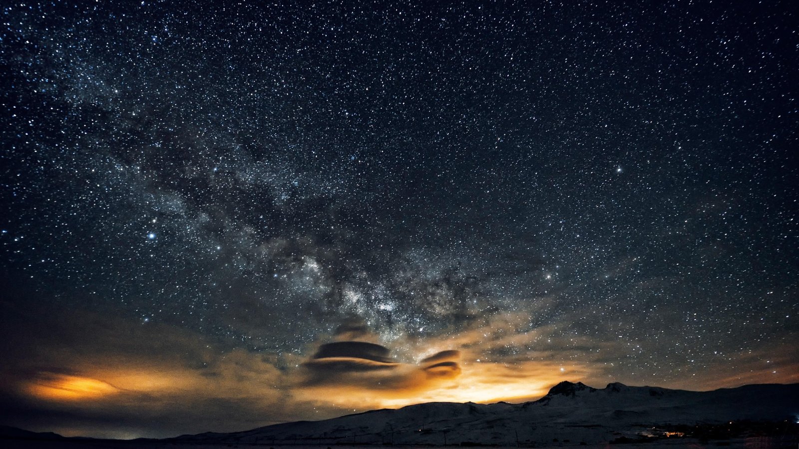 starry night universe astronomy darkness galaxy horizon 2k 4k
