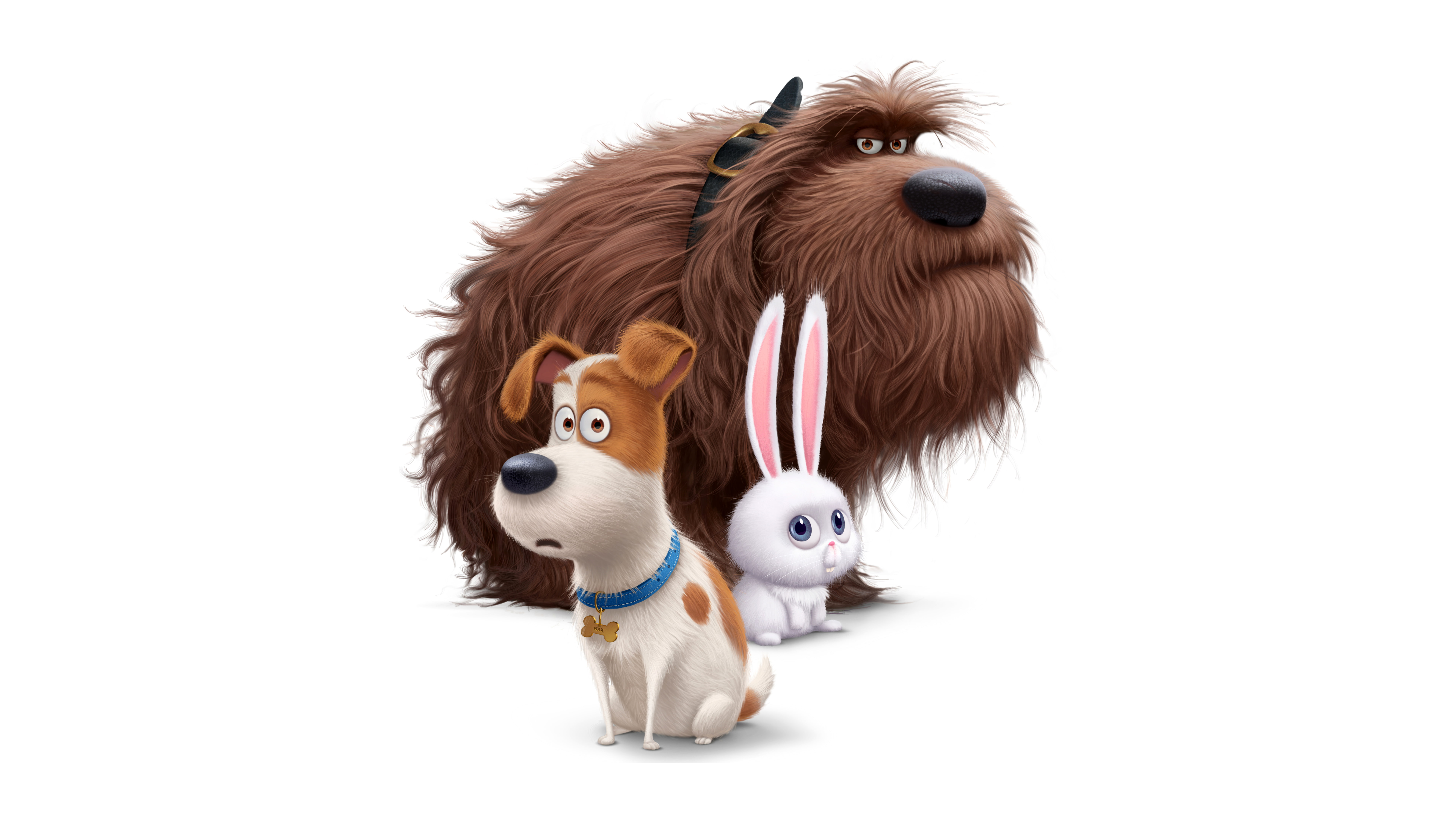 three Disney characters Max Duke Snowball The Secret Life Of Pets 2k 4k 5k 8k