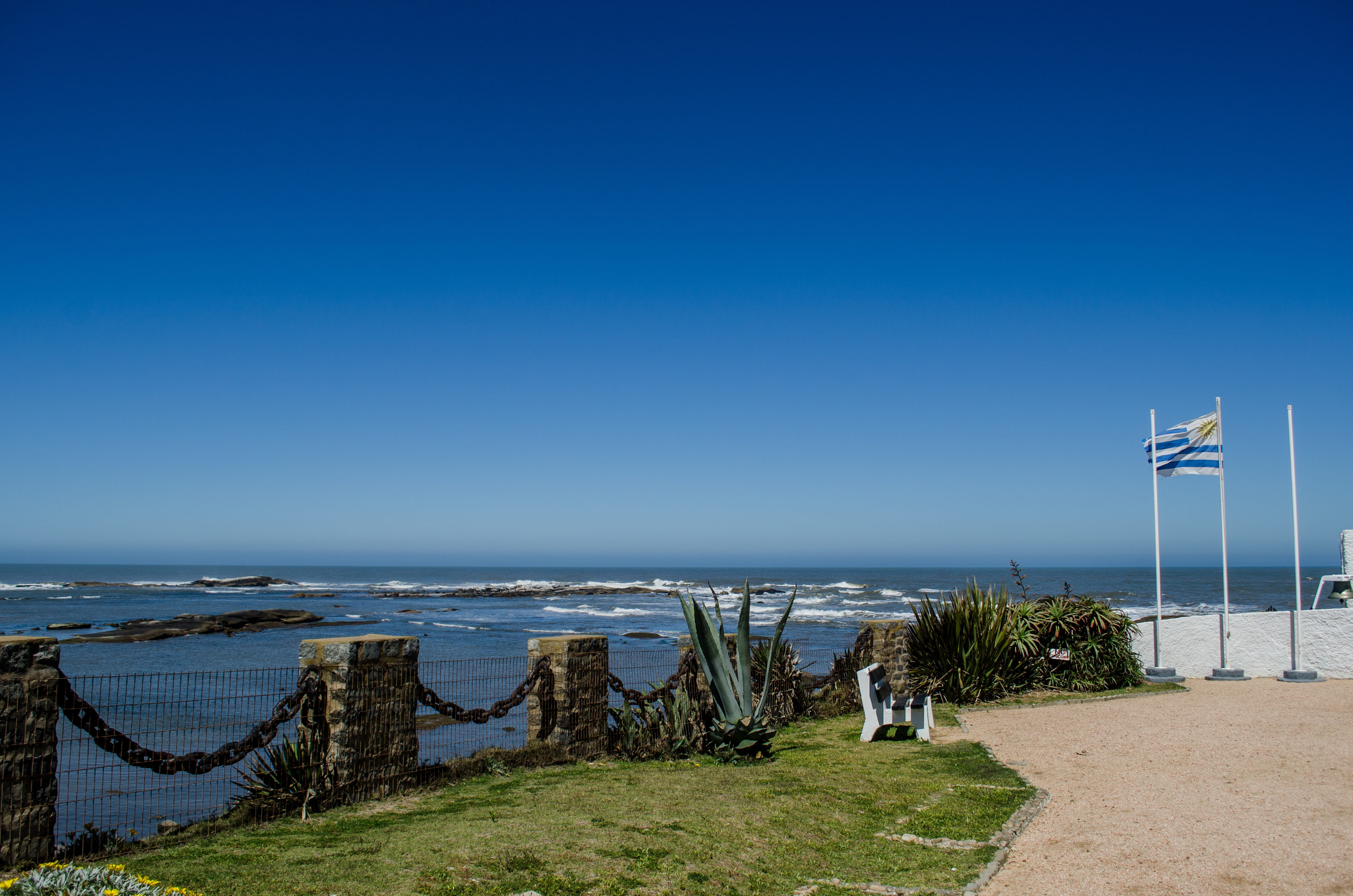 uruguay montevideo lighthouse beach flag sea sky costa 2k 4k 5k