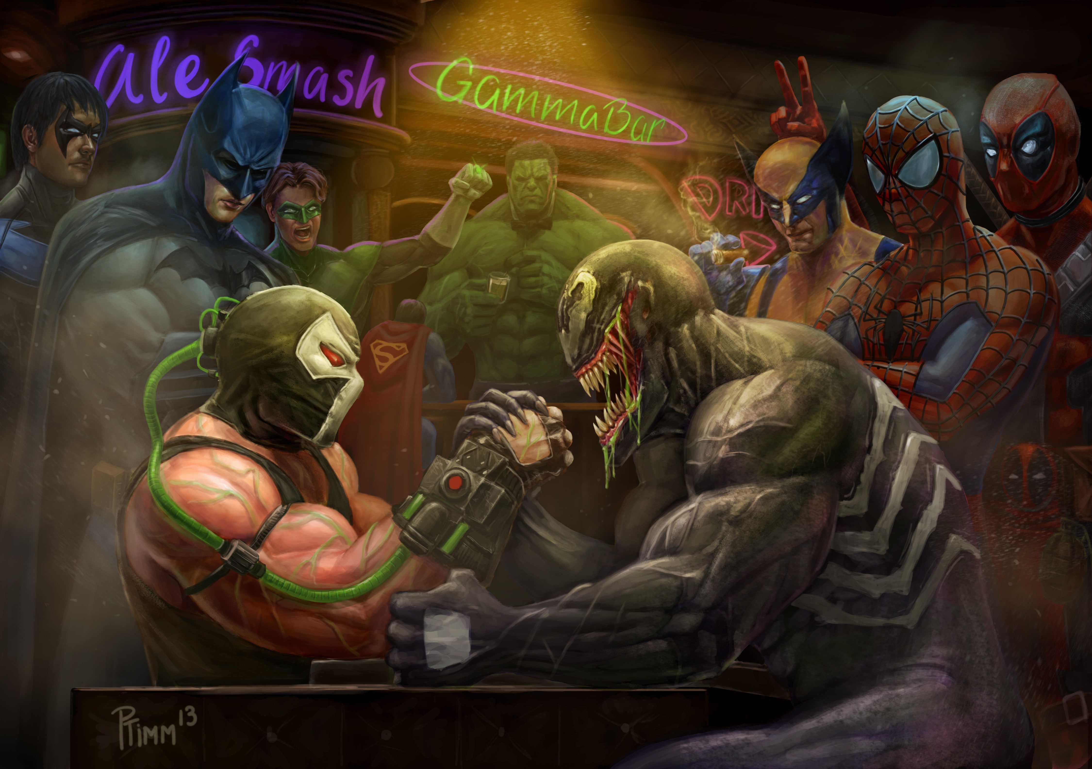 venom bane green lantern deadpool batman hulk spiderman 2k 4k 5k