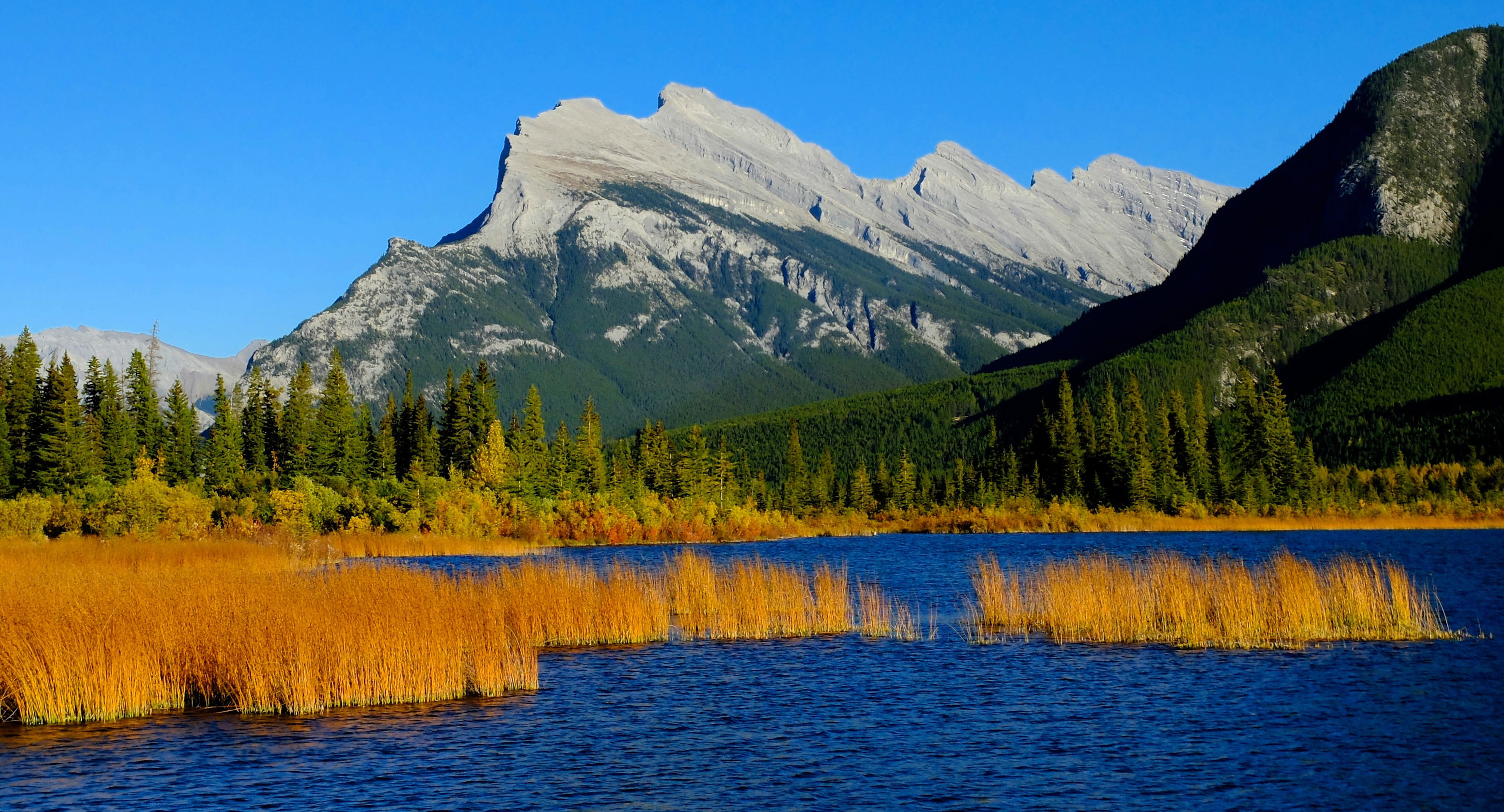 Vermillion Lakes landscape in Banff National Park Alberta Canada 2k 4k