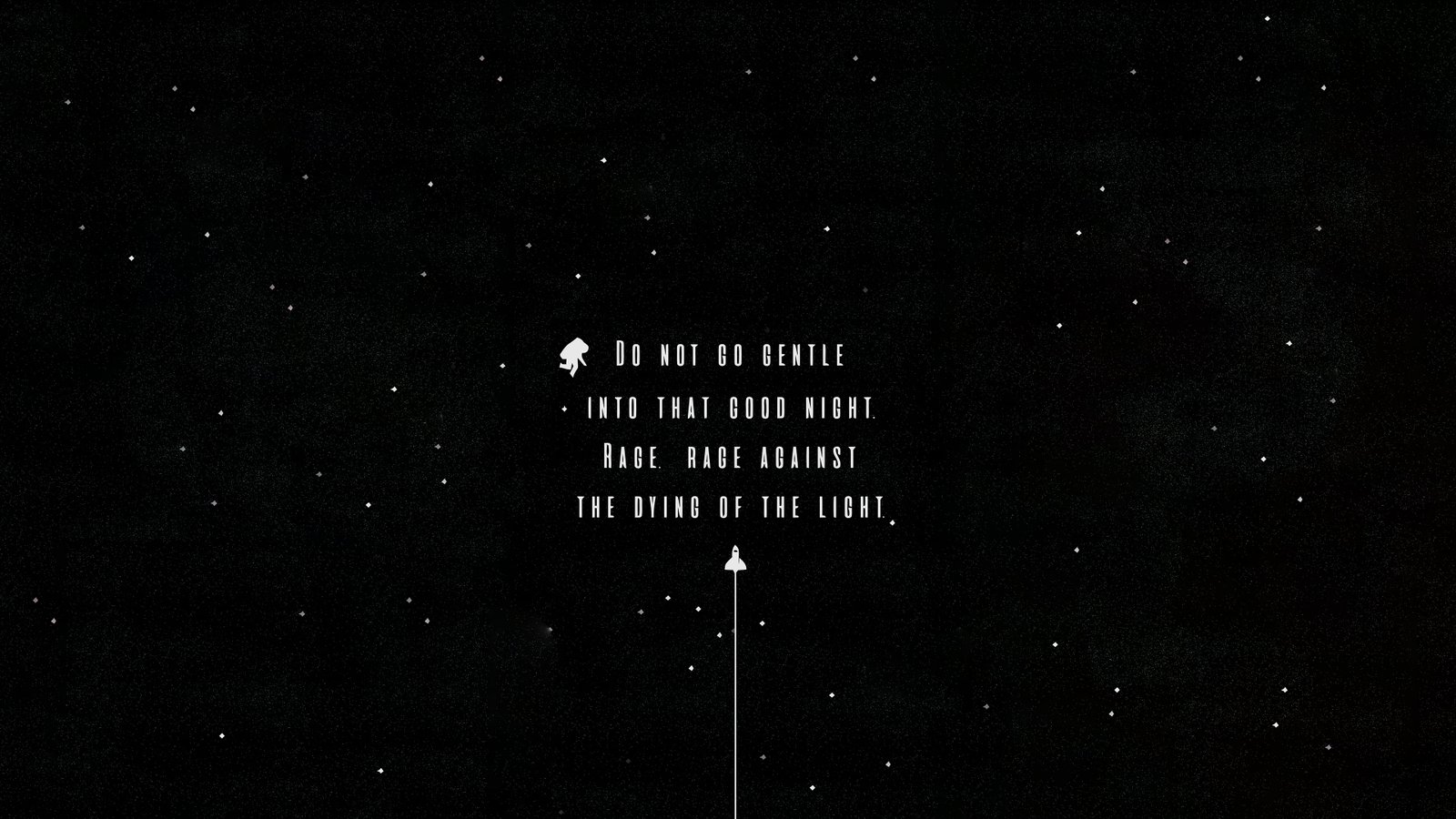 white text simple background black space 2k 4k