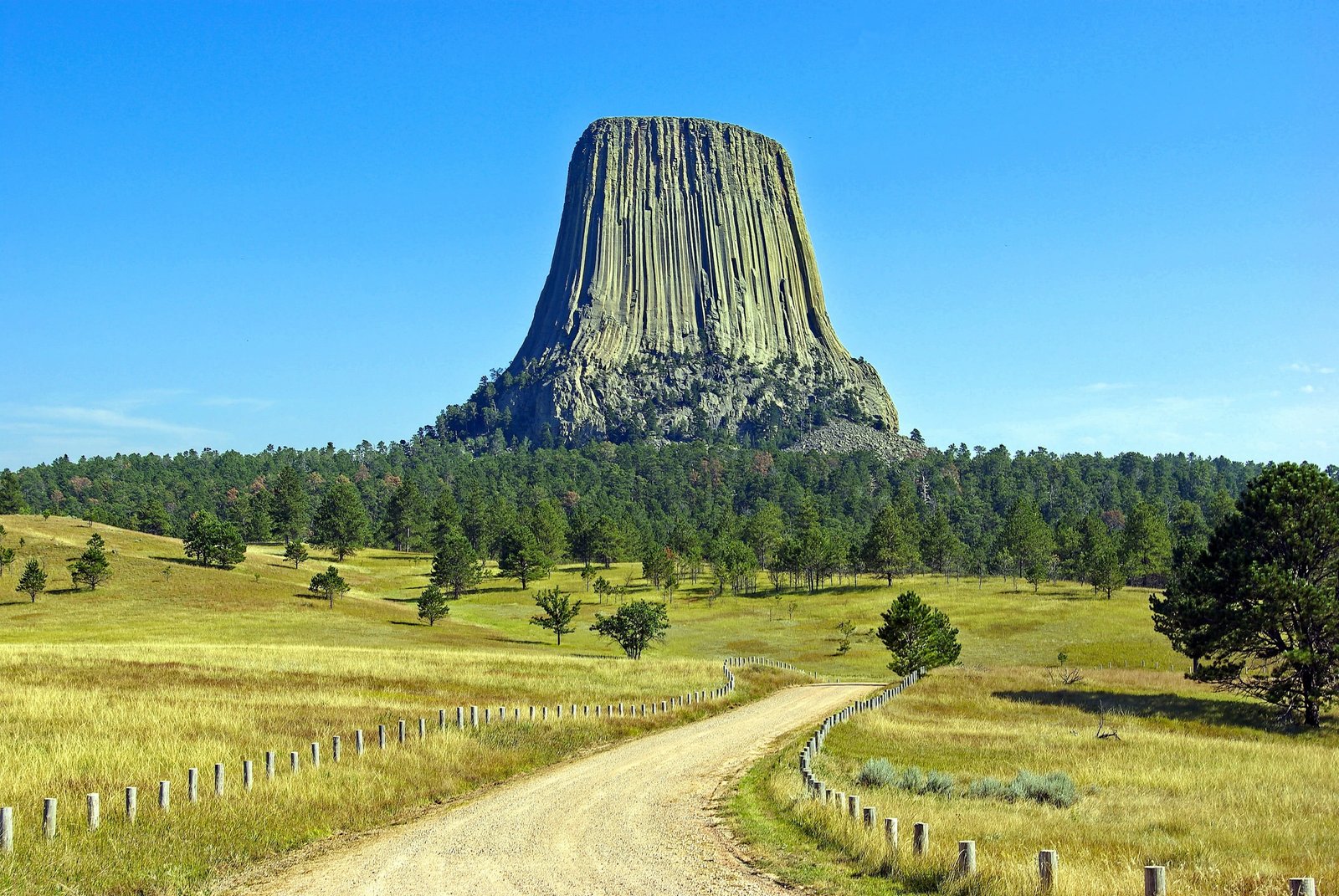 wyoming s devils tower nature landscape rock national monument 2k
