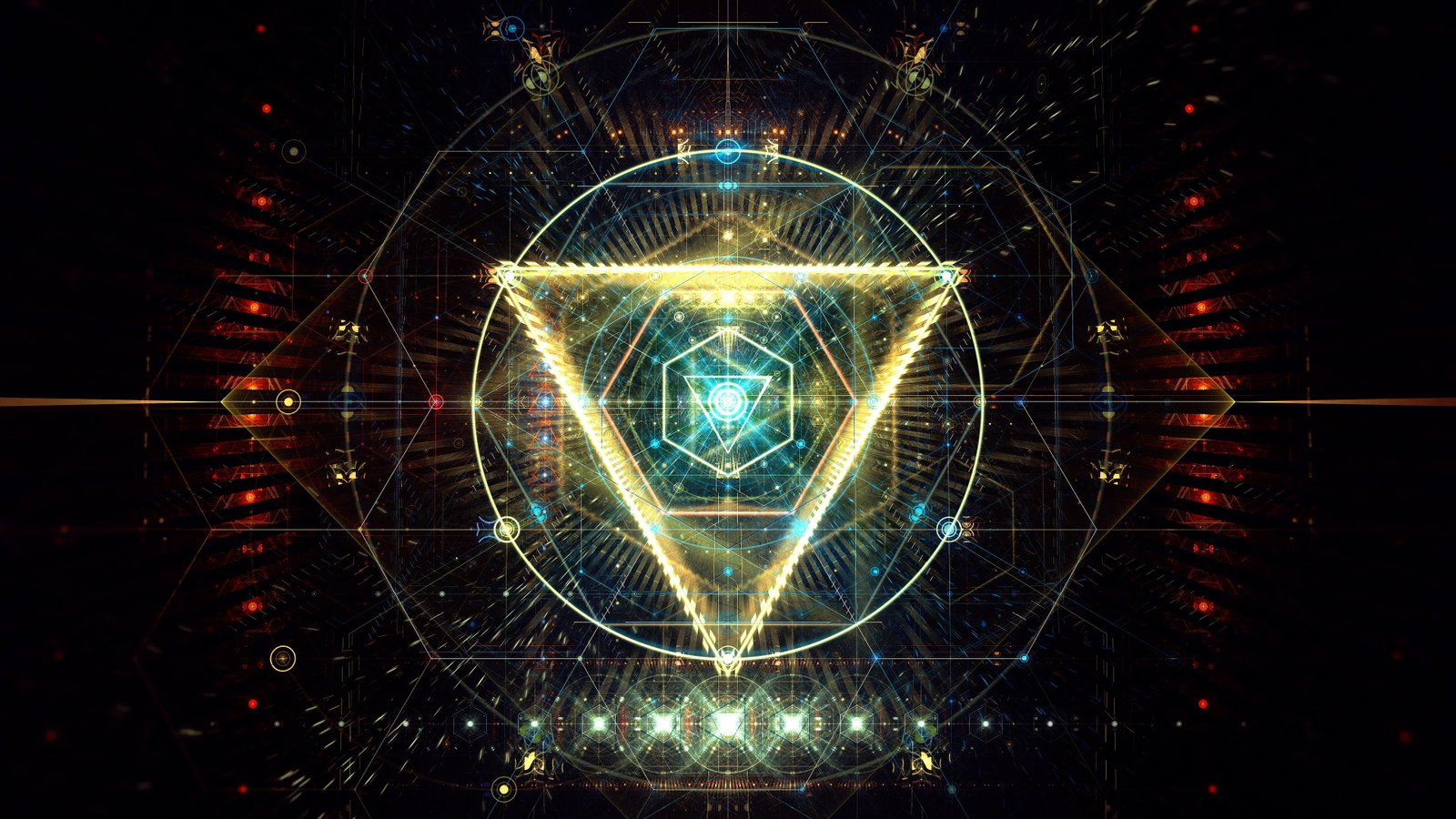 abstract art triangle 2k 4k