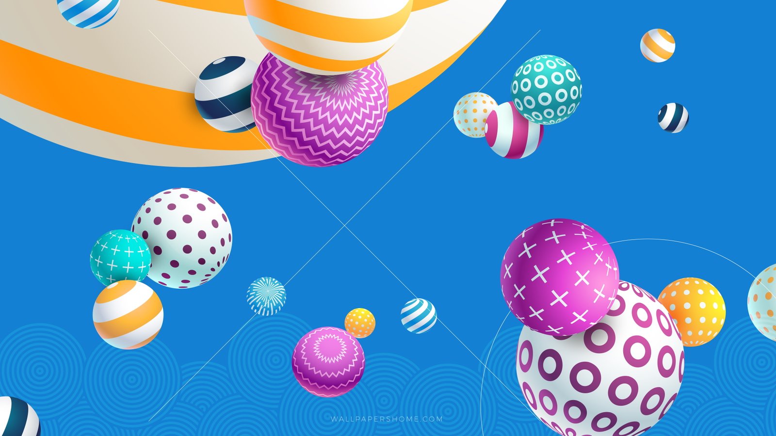assorted color ball illustration abstract balls colorful modern 2k 4k 5k 8k