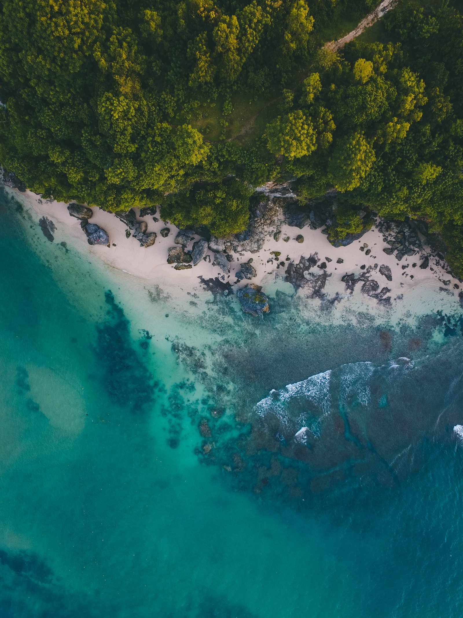 Body of Water Near Green Mountain above aerial view 2k