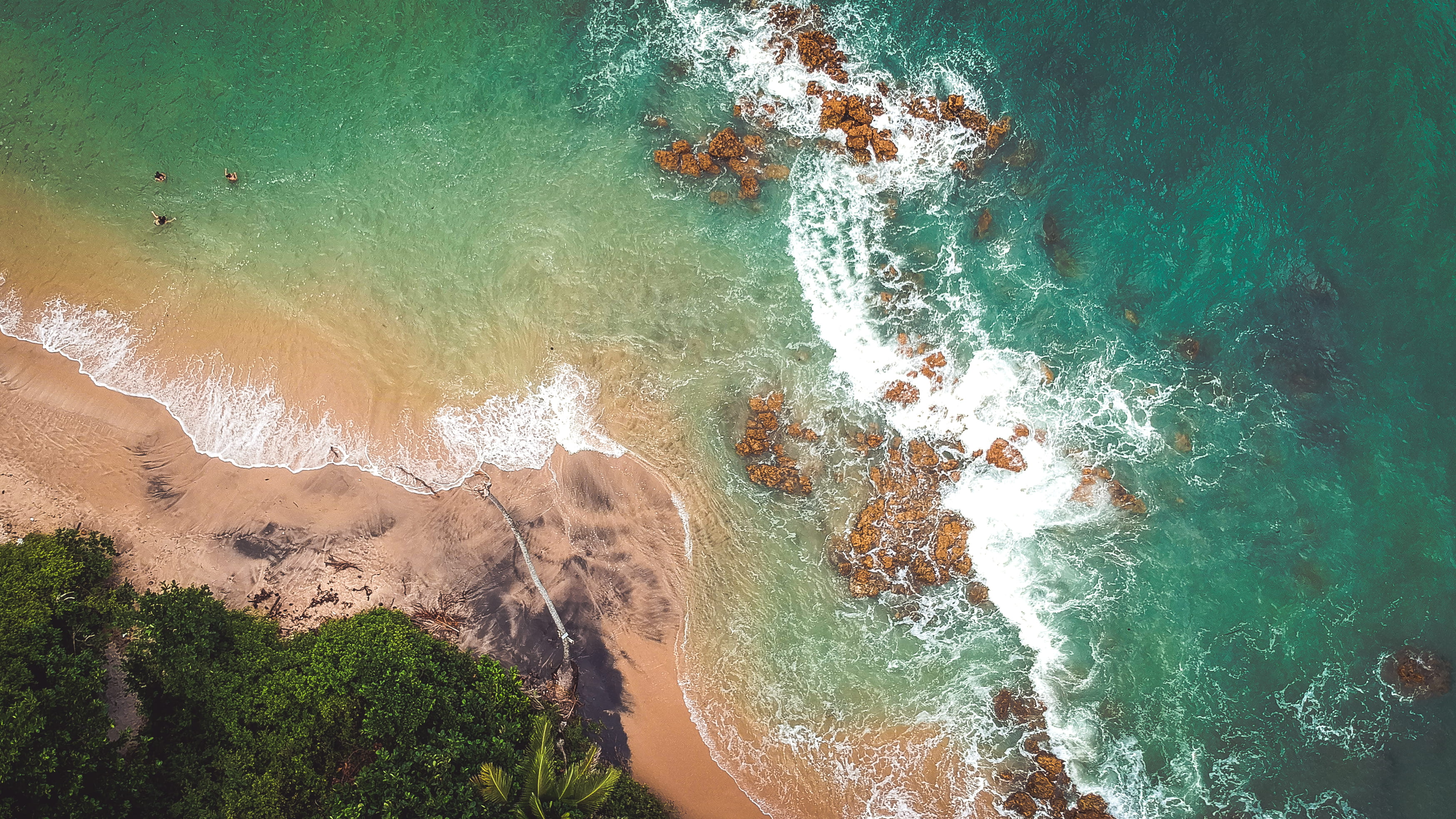 brazil tabatinga beach aerial view drone sea seashore 2k