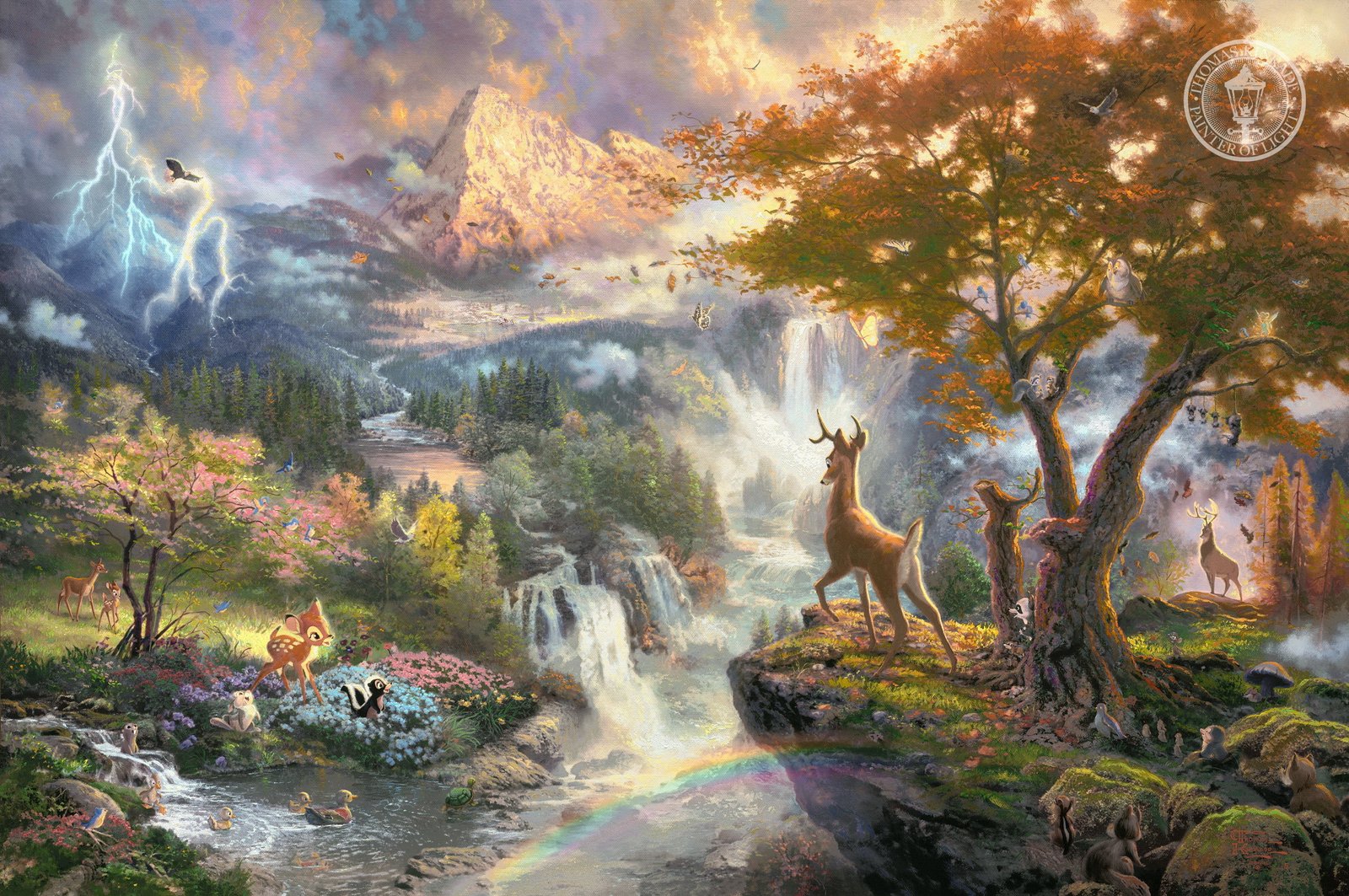 deer beside tree near river digital wallpaper animals mountains 2k