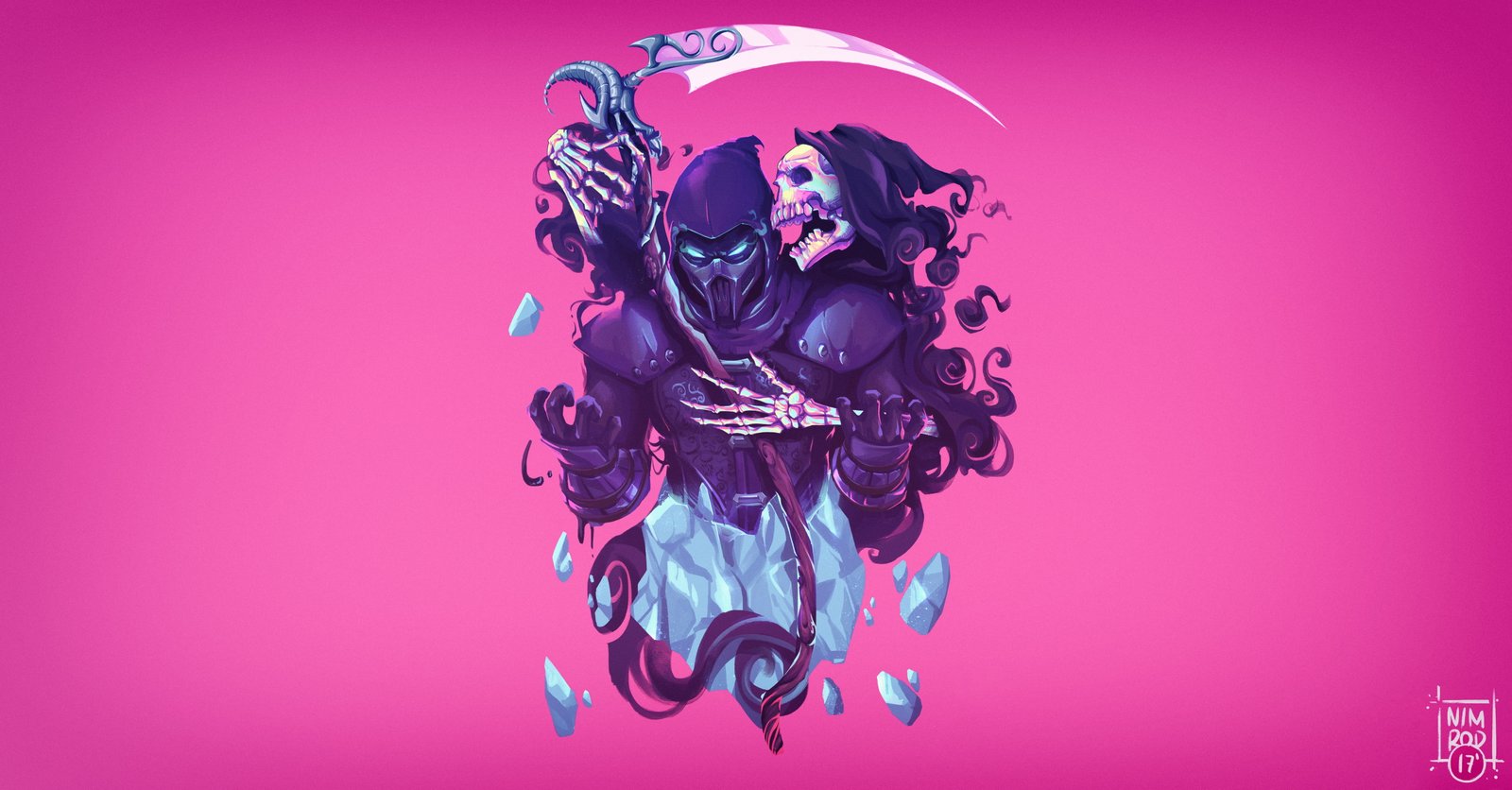 Grim Reaper illustration artwork Video Game Art video games 2k 4k 5k