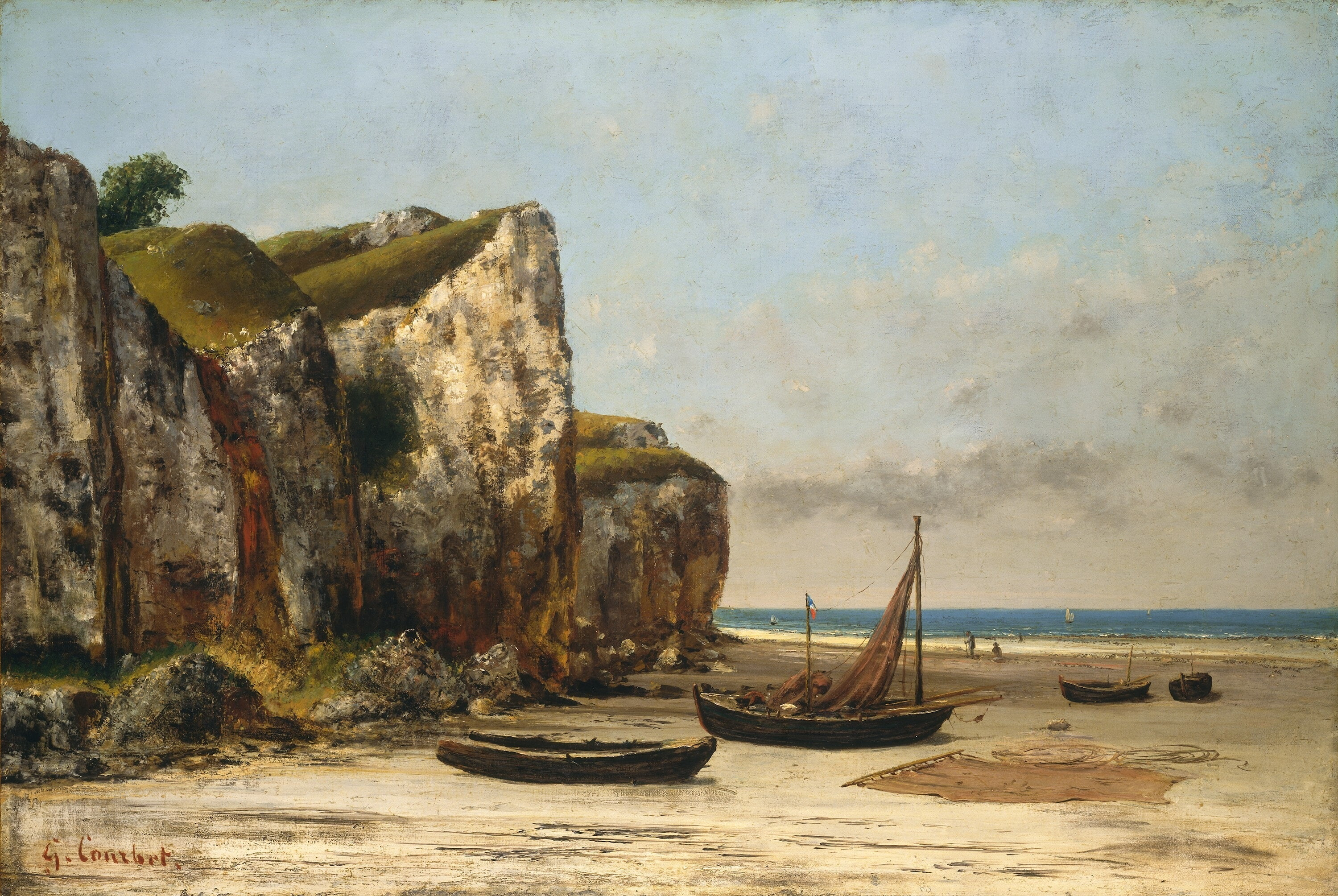 Gustave Courbet classic art nautical vessel water mode of transportation 2k