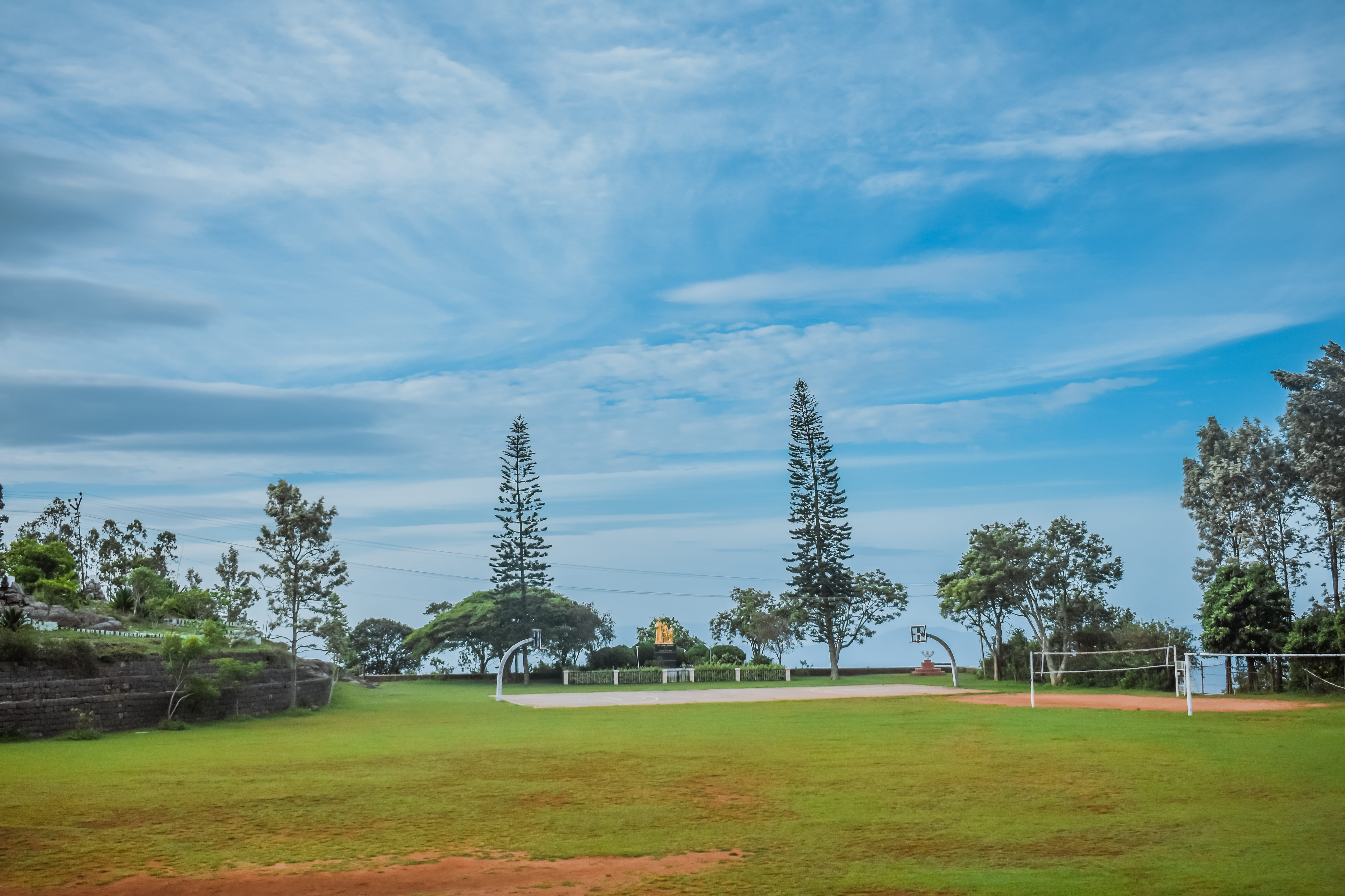 india yercaud green trees blue moutains sky scenic scenery 2k 4k 5k